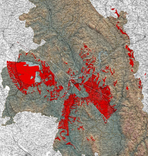 Mappa dell'Umbria