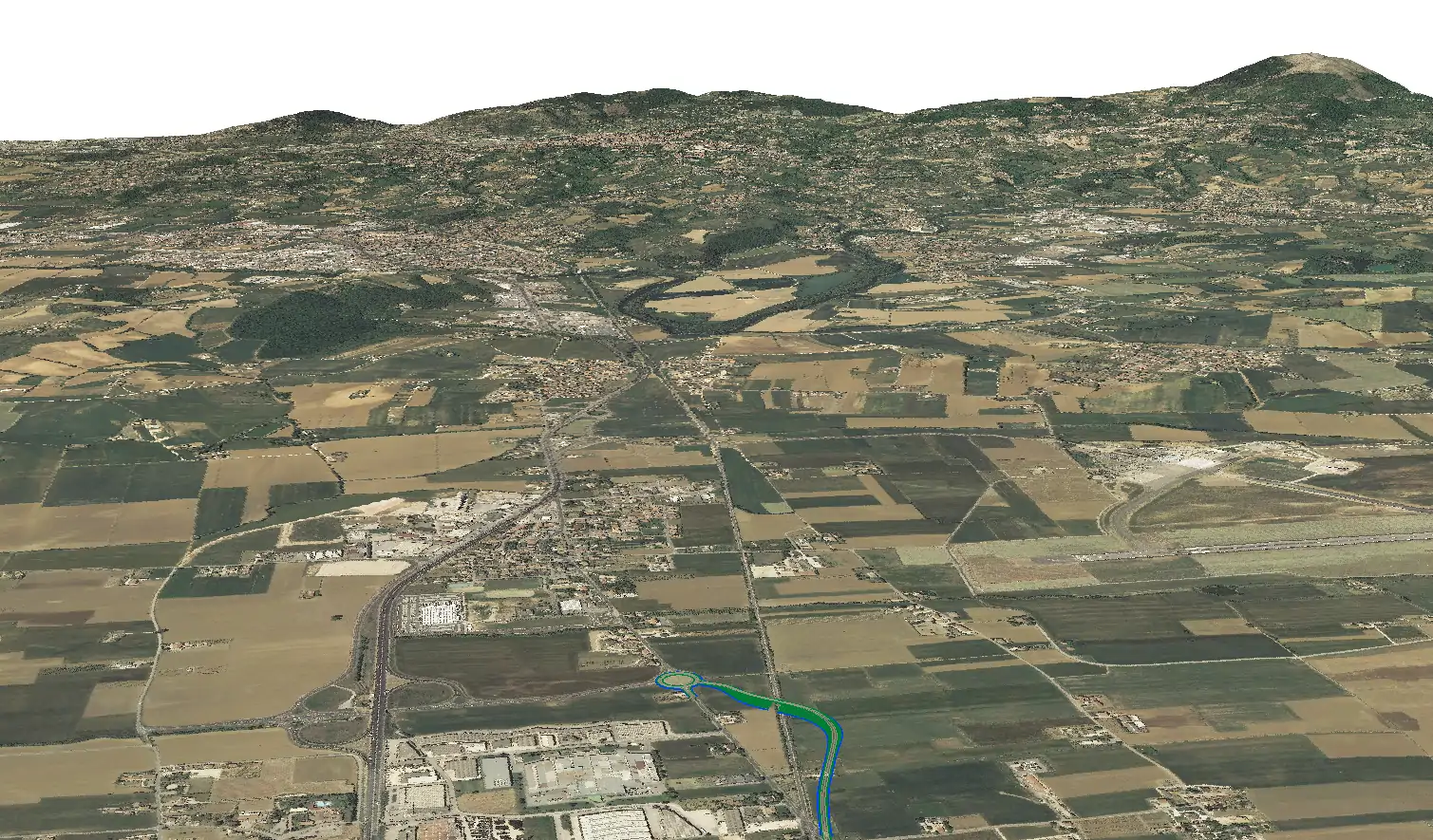 Vista tridimensionale - Territorio di Perugia
