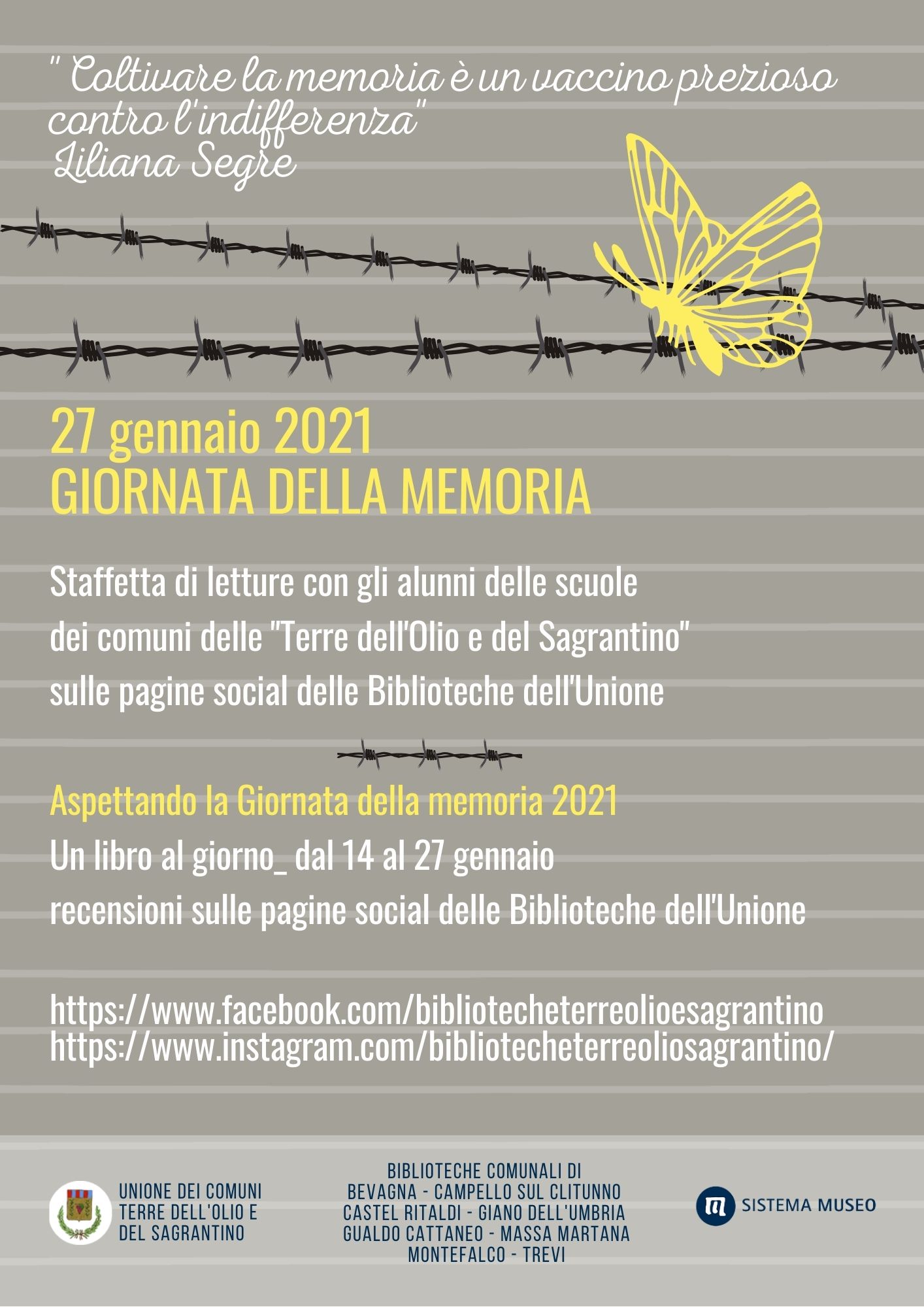 Locandina Giornata della memoria