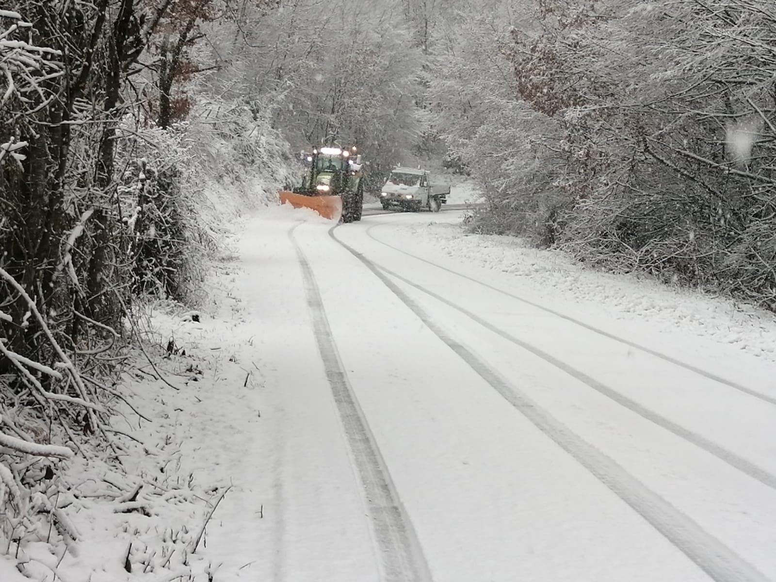 Viabilità – Valnerina, nevica abbondantemente da stamattina