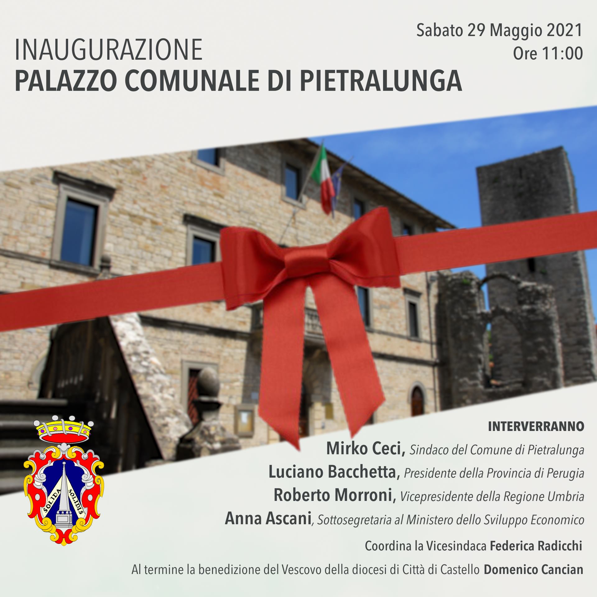 pietralunga palazzo comunale inaugurazione