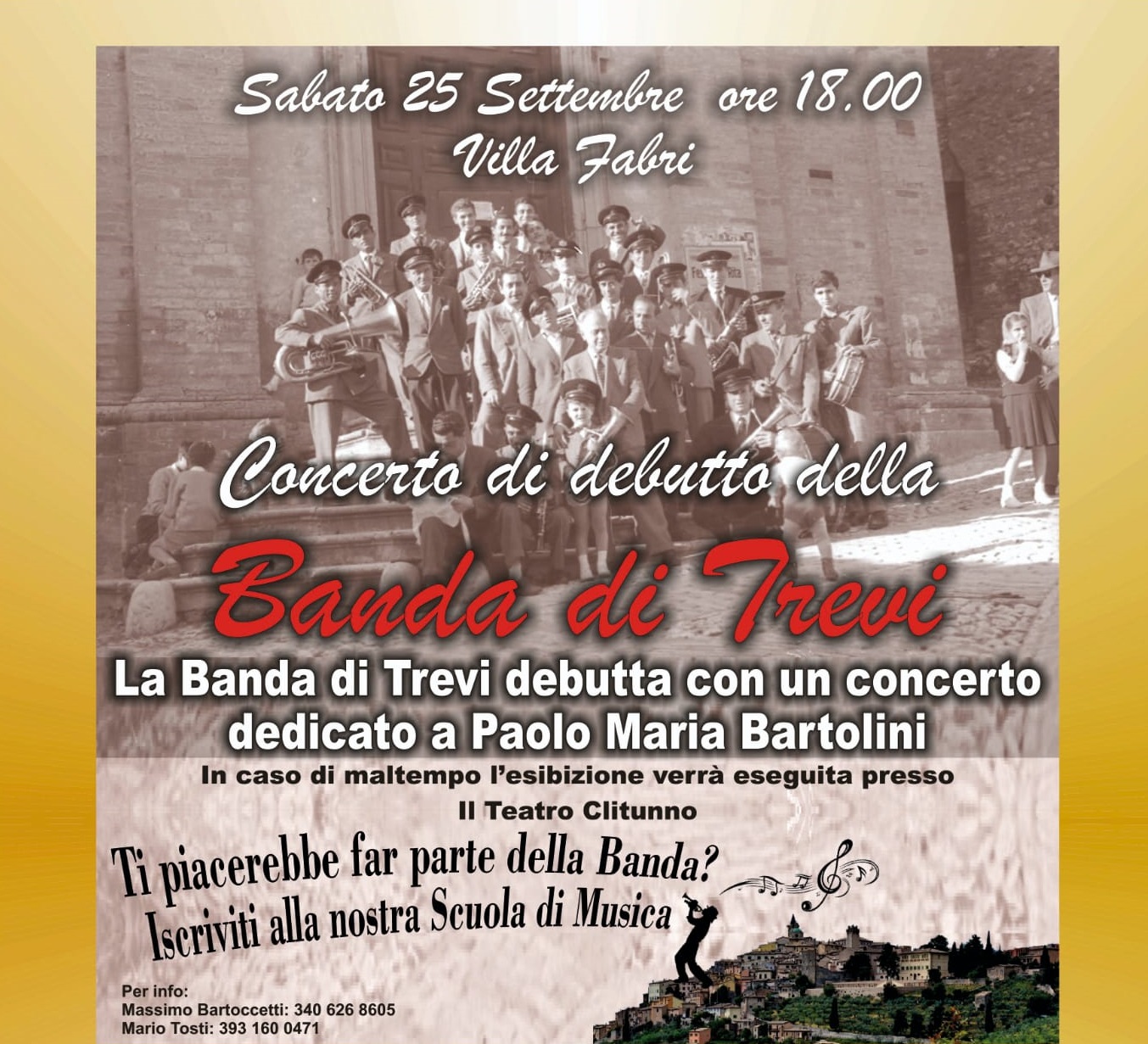 Immagine - Locandina del Concerto di debutto della Banda musicalee