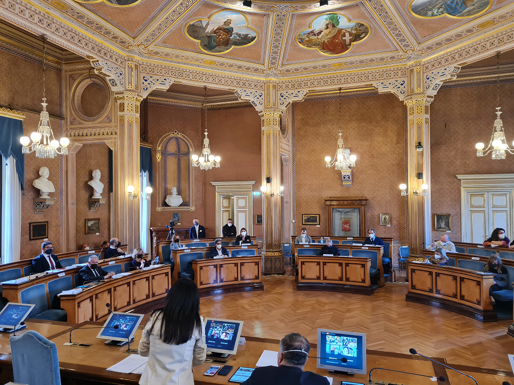 Un momento del Consiglio provinciale