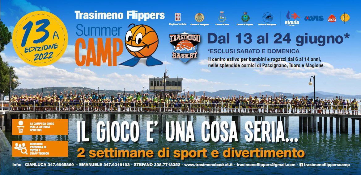 Aperte le iscrizioni al 13° “Trasimeno Flippers Summer Camp”