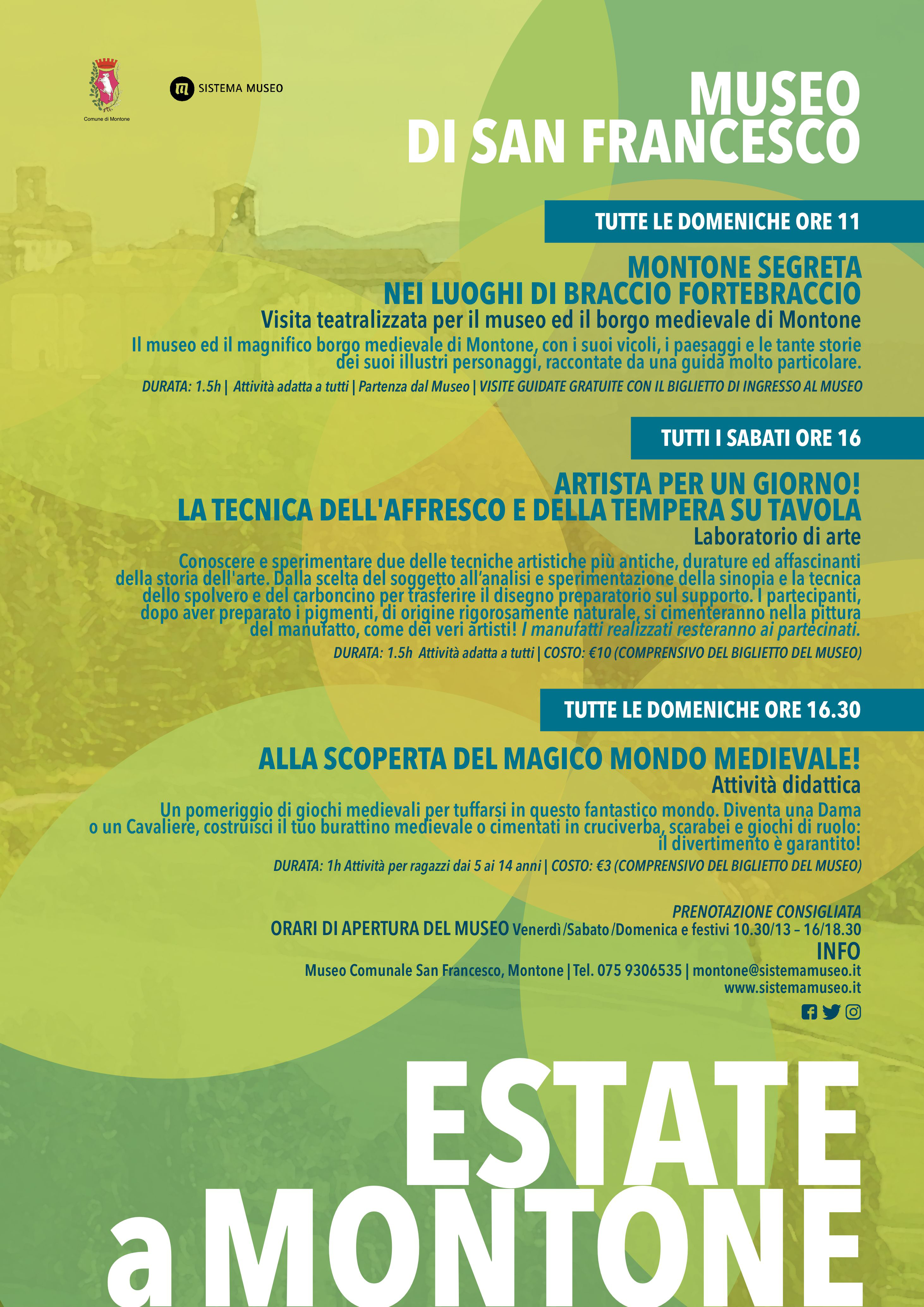 eventi estivi al Museo di San Francesco 