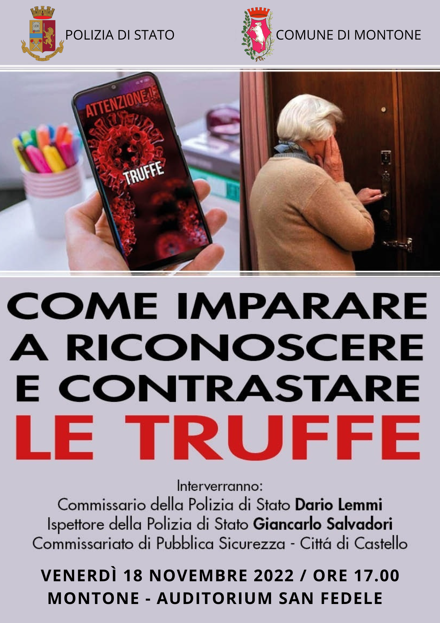 Montone-Polizia contro le truffe fa tappa nel borgo