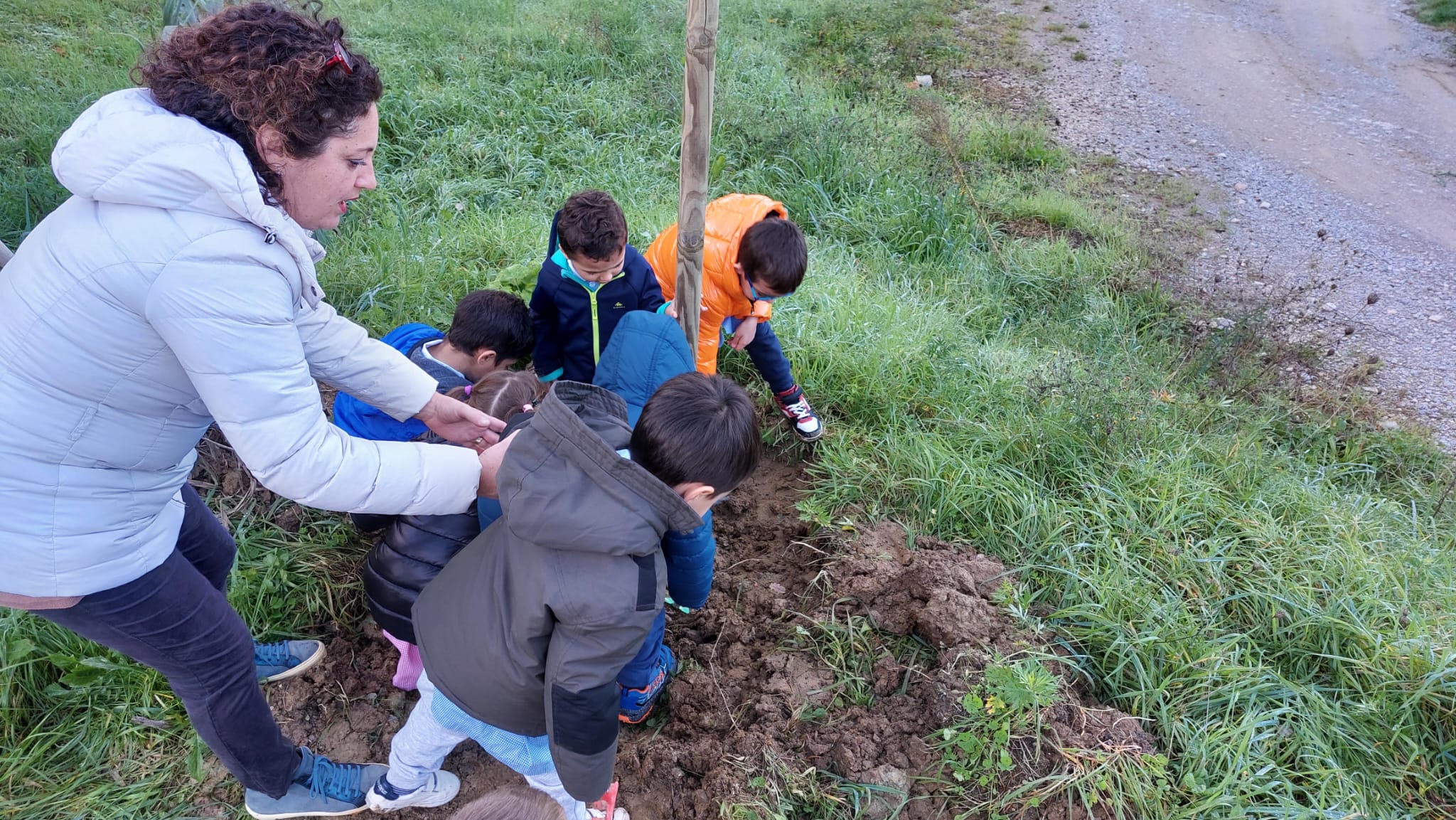 A Paciano L’Alveare mette a dimora due piante nel piazzale della palestra