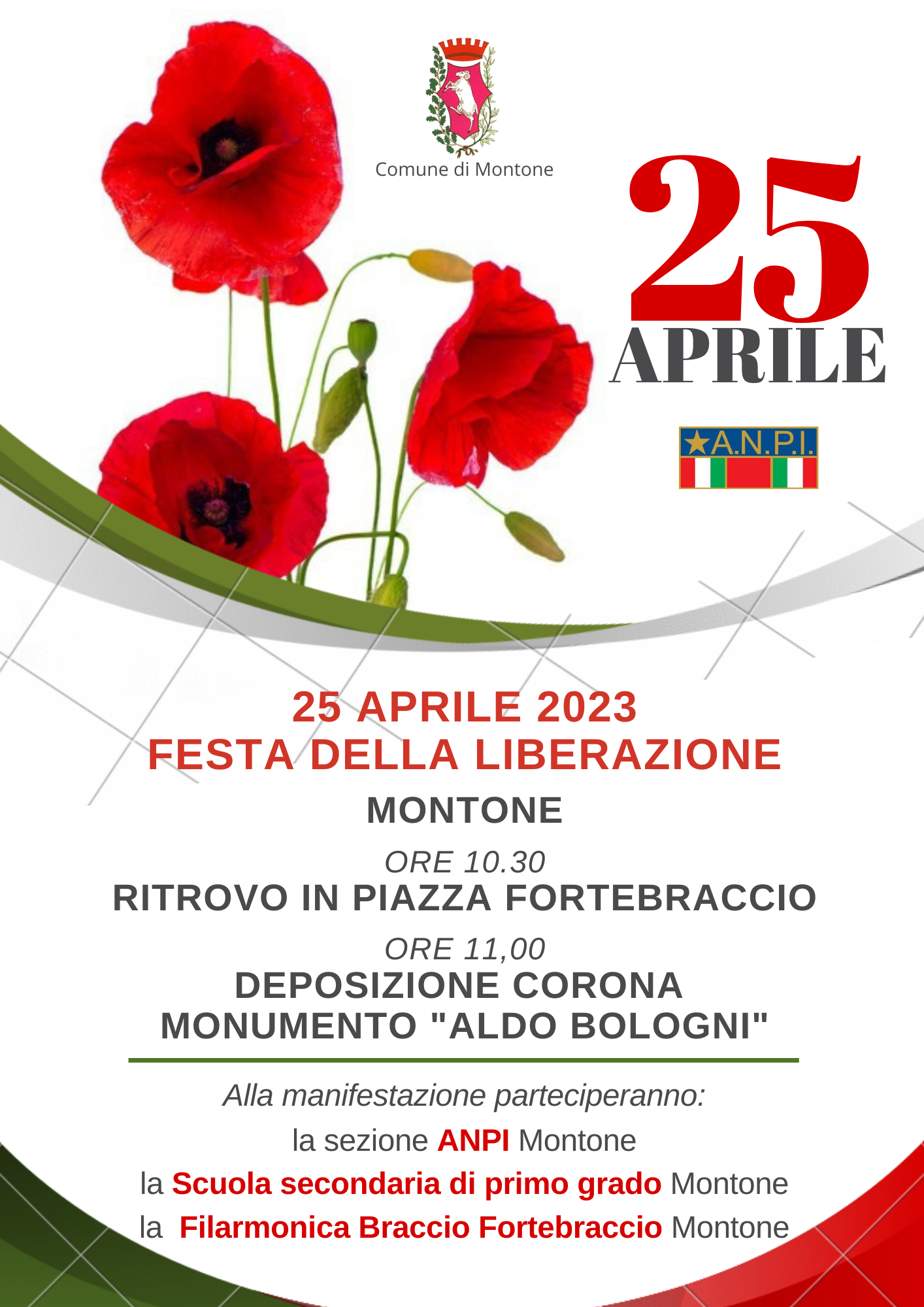 immagine locandina 25 aprile a Montone