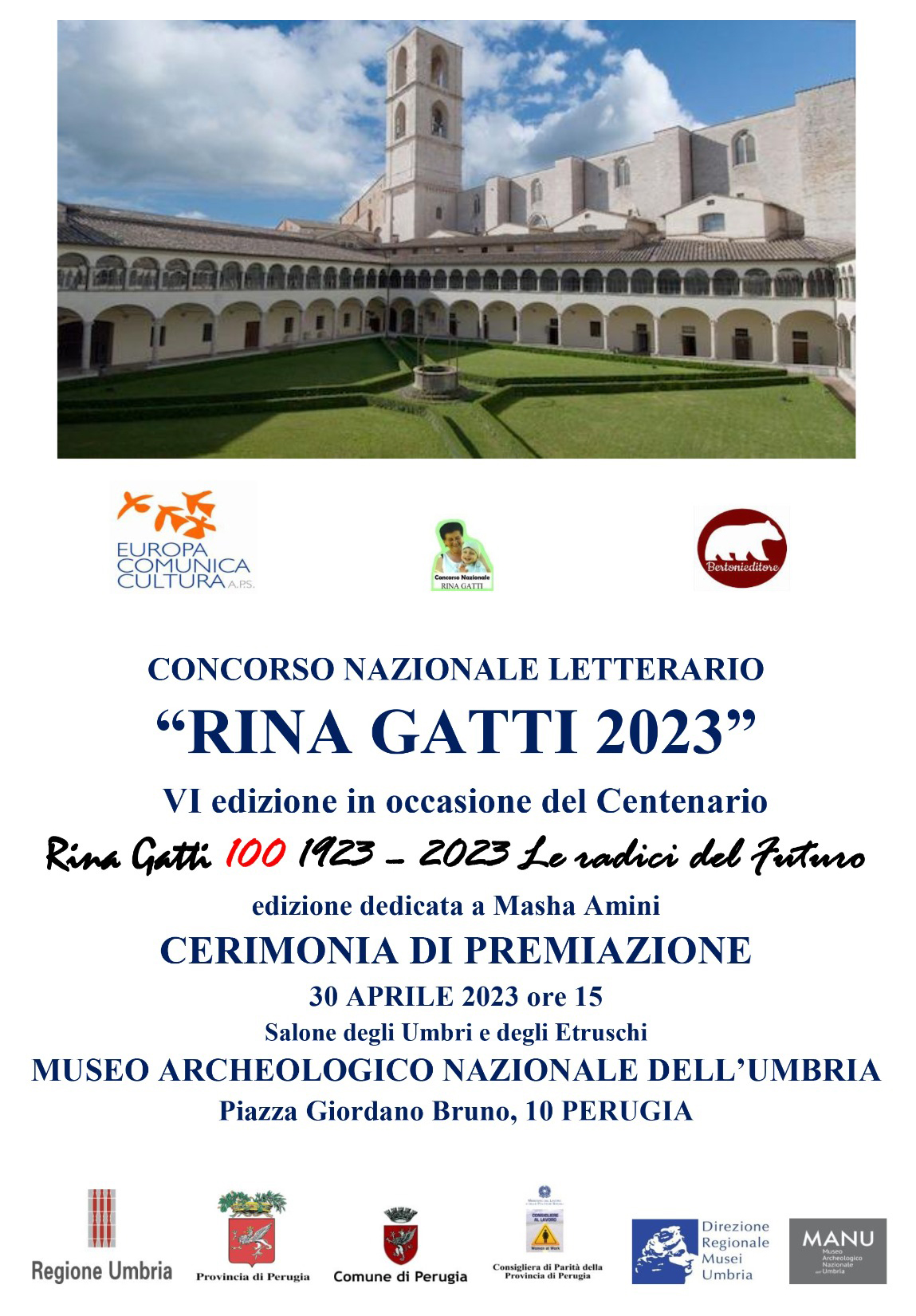 immagine locandina Concorso Letterario Nazionale Rina Gatti, premiazione