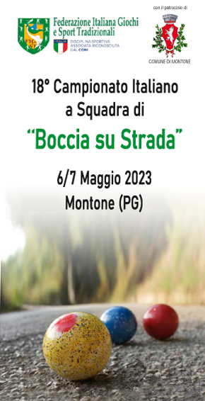 immagine locandina 18° Campionato italiano a squadra di “Boccia su strada”