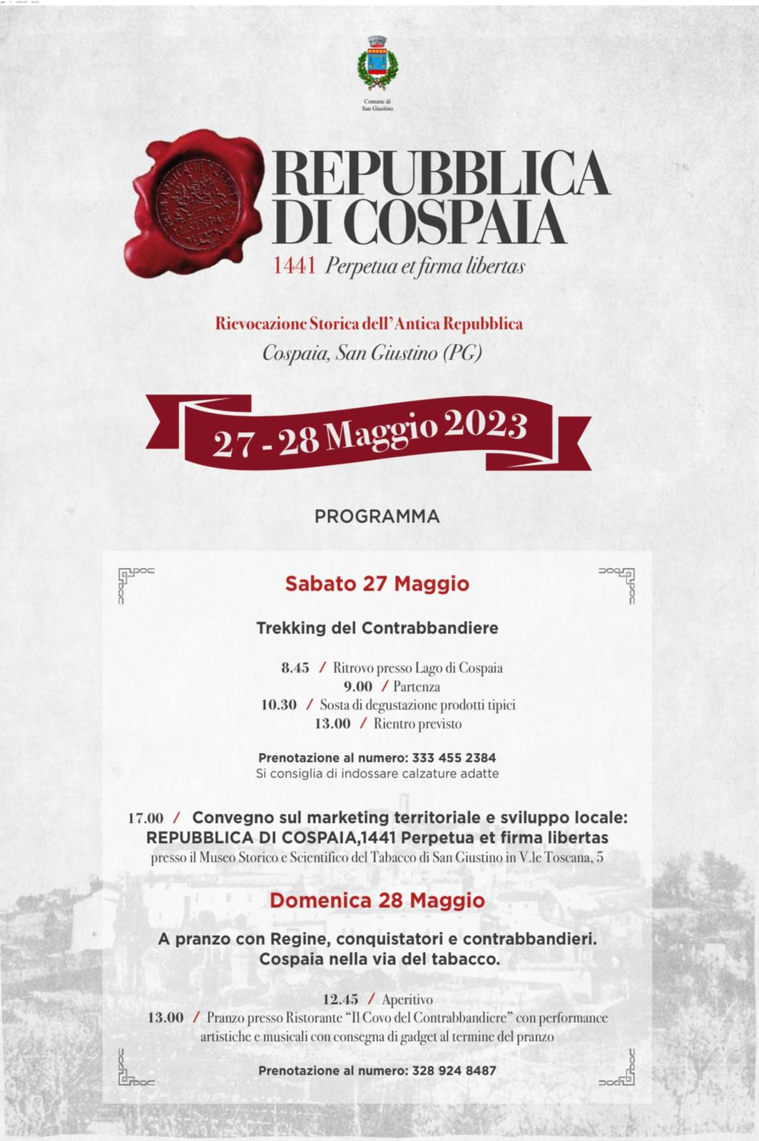 programma della Rievocazione Storica dell’Antica Repubblica di Cospaia