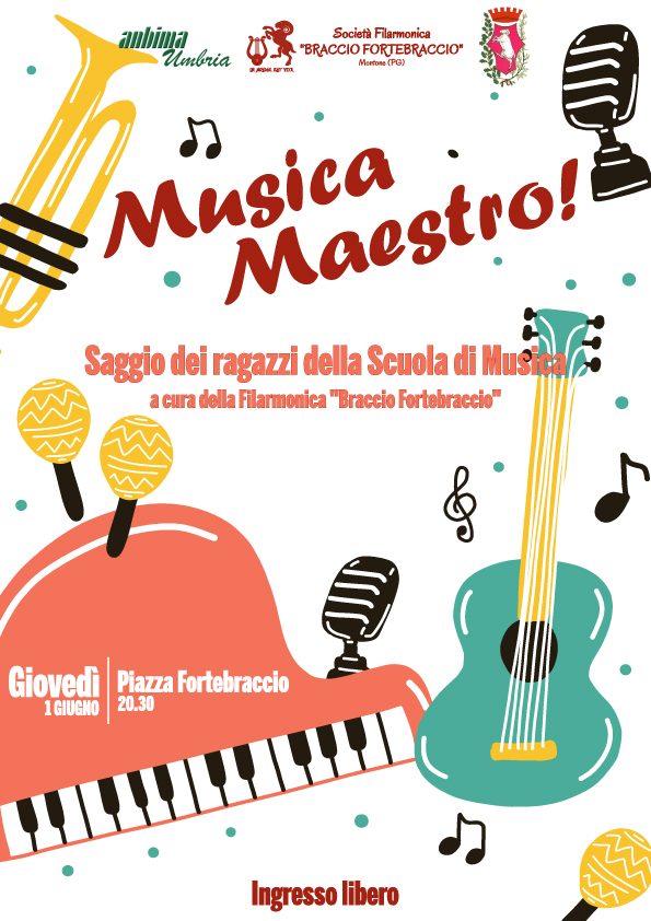 immagine locandina saggio dei ragazzi della Scuola di musica Montone
