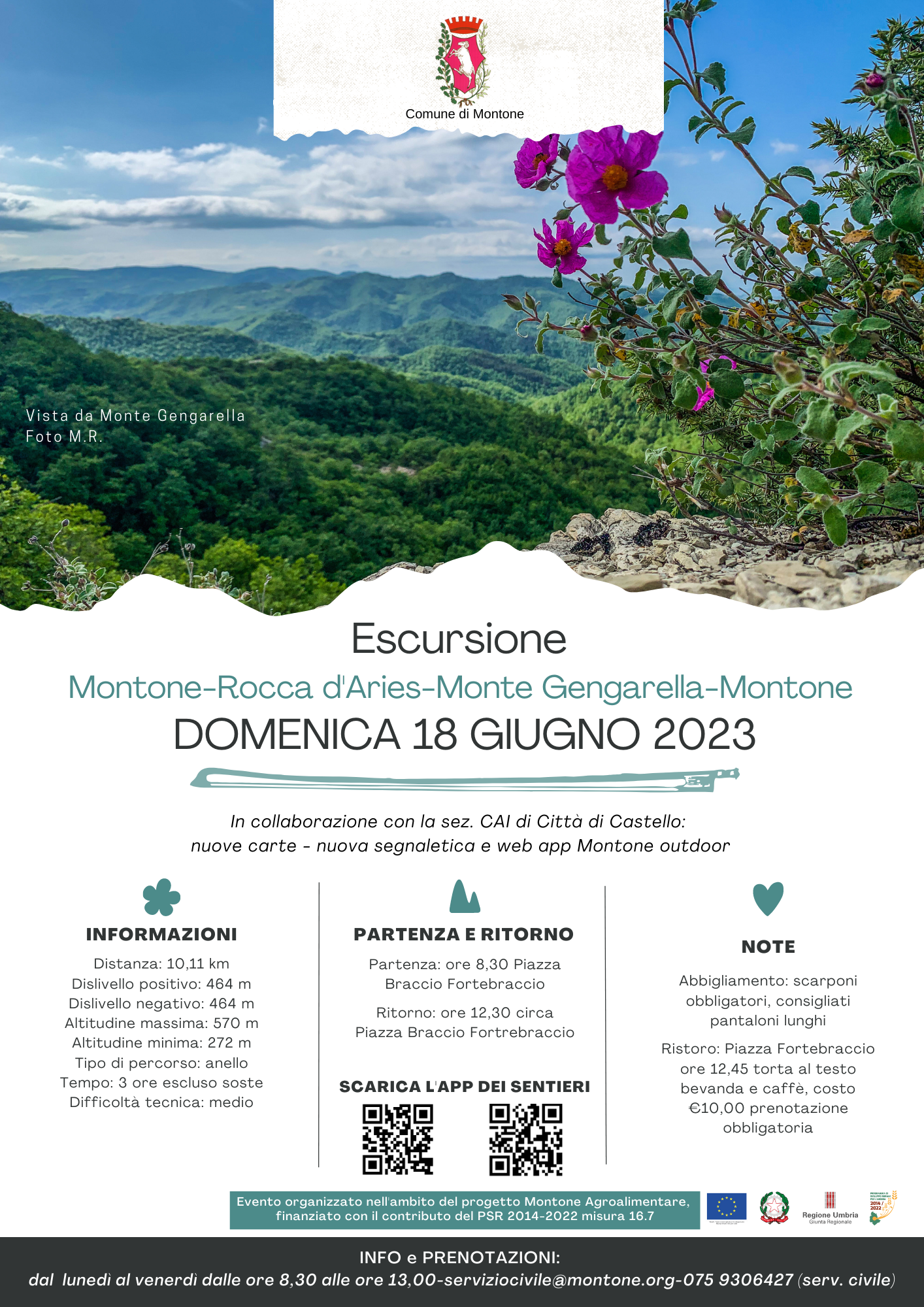 Montone – Inaugurazione nuove carte, segnaletica e web app dei sentieri del borgo