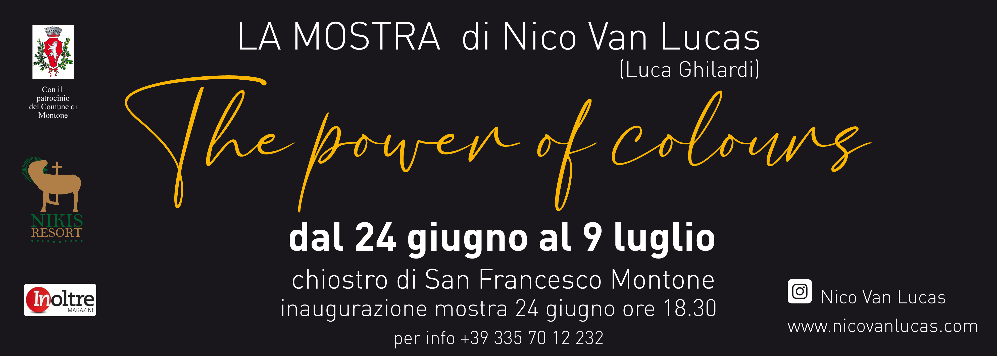 immagine mostra di Nico Van Lucas “The power of colours” Montone