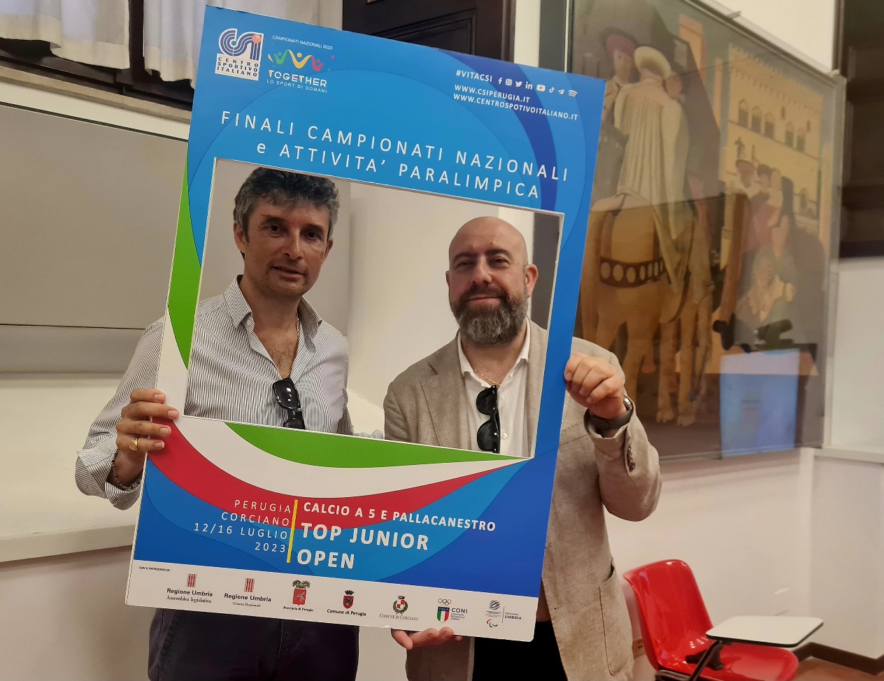 immagine della conferenza stampa di presentazione  delle finali scudetto dei Campionati CSI -