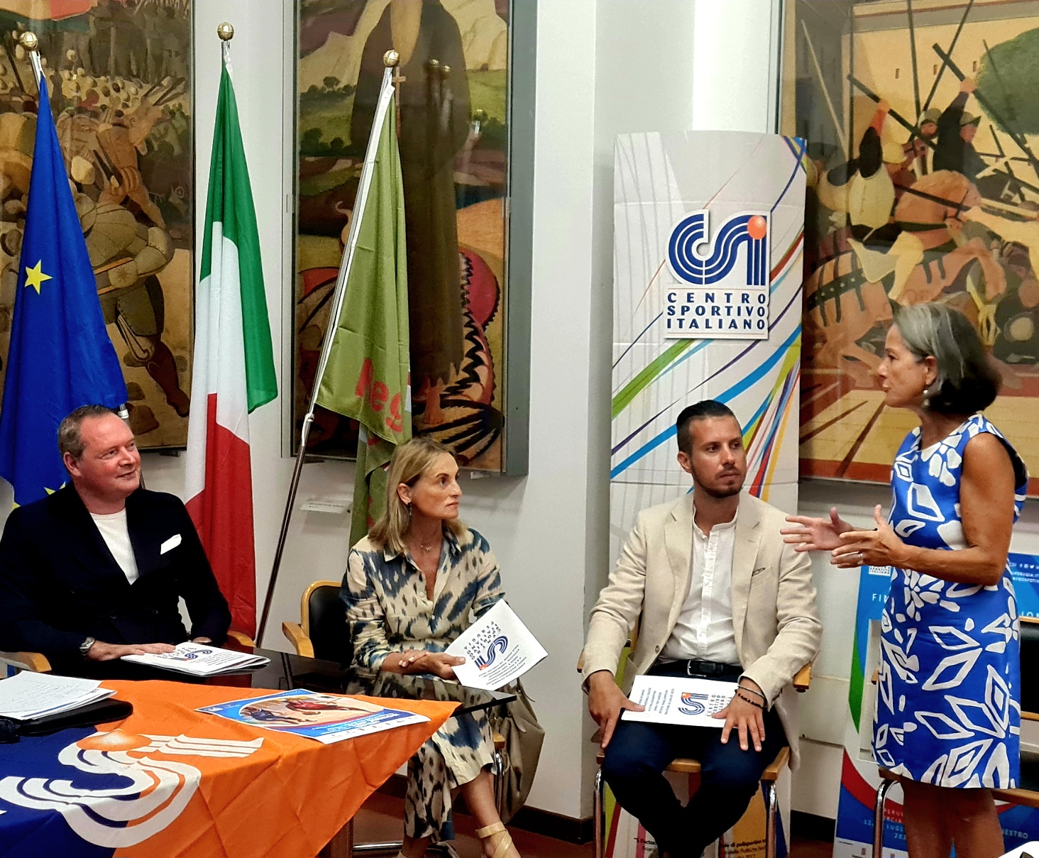 immagine della conferenza stampa di presentazione  delle finali scudetto dei Campionati CSI