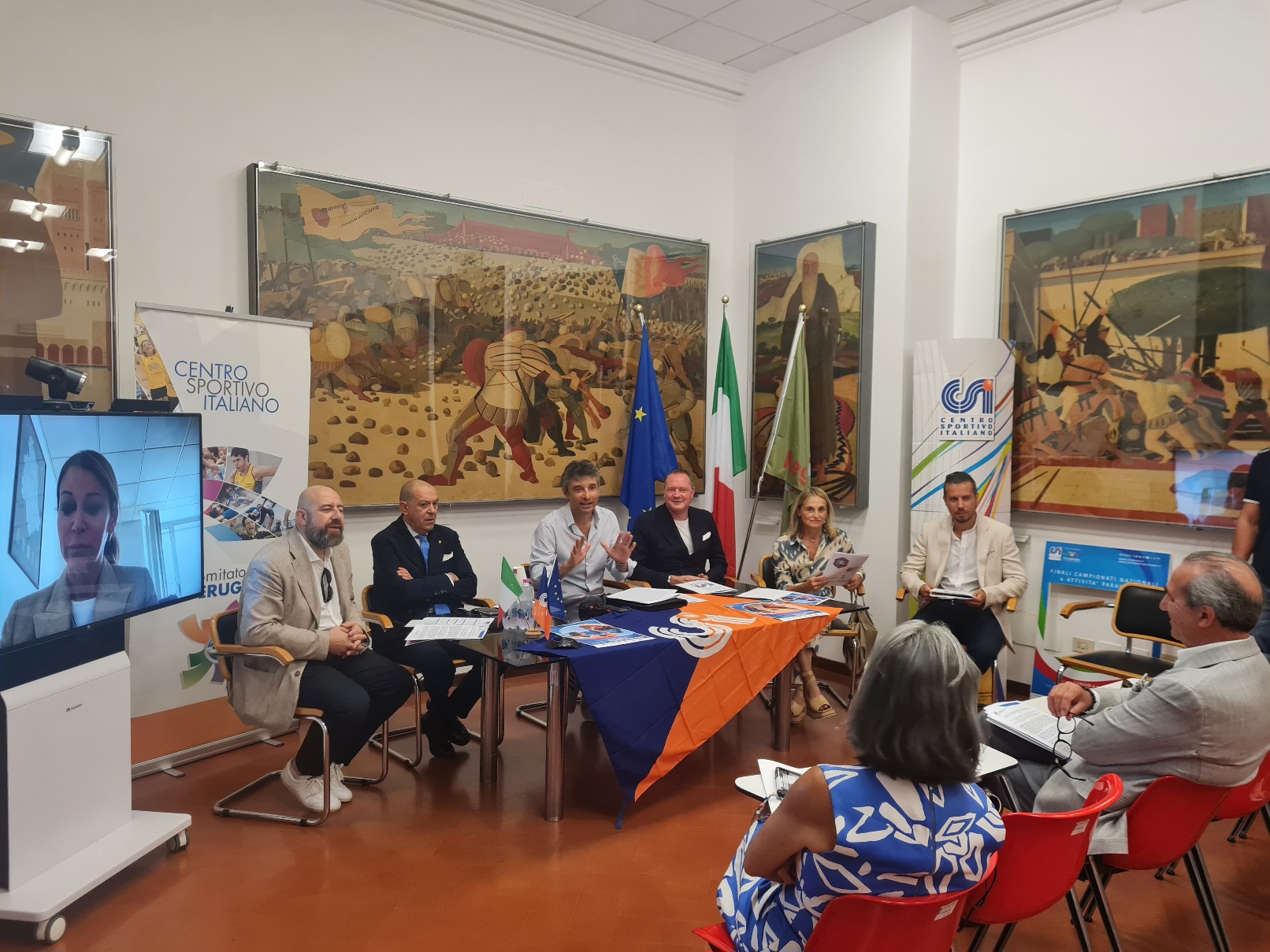 immagine della conferenza stampa di presentazione  delle finali scudetto dei Campionati CSI 