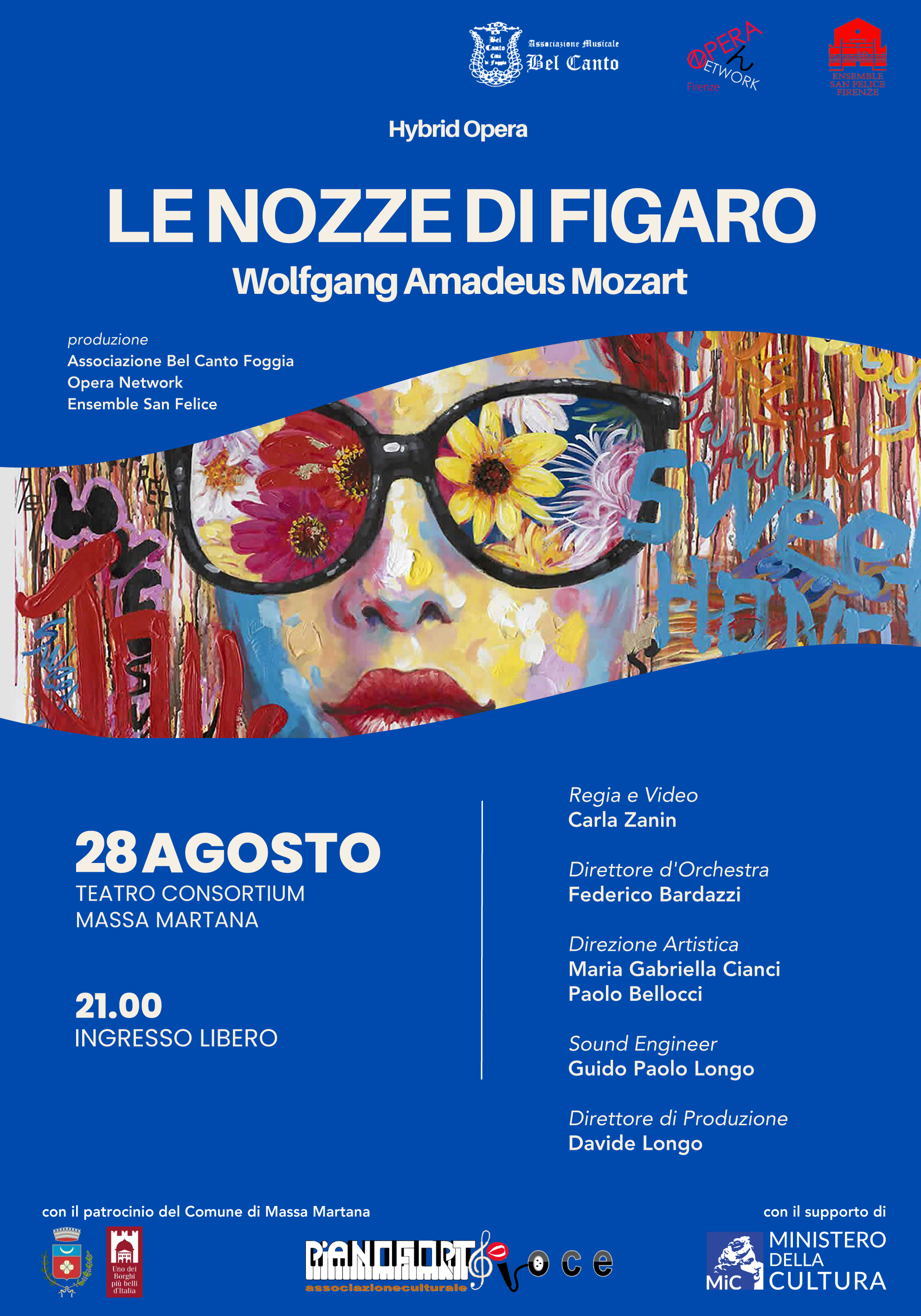 locandina evento al teatro Consortium “Le nozze di Figaro”