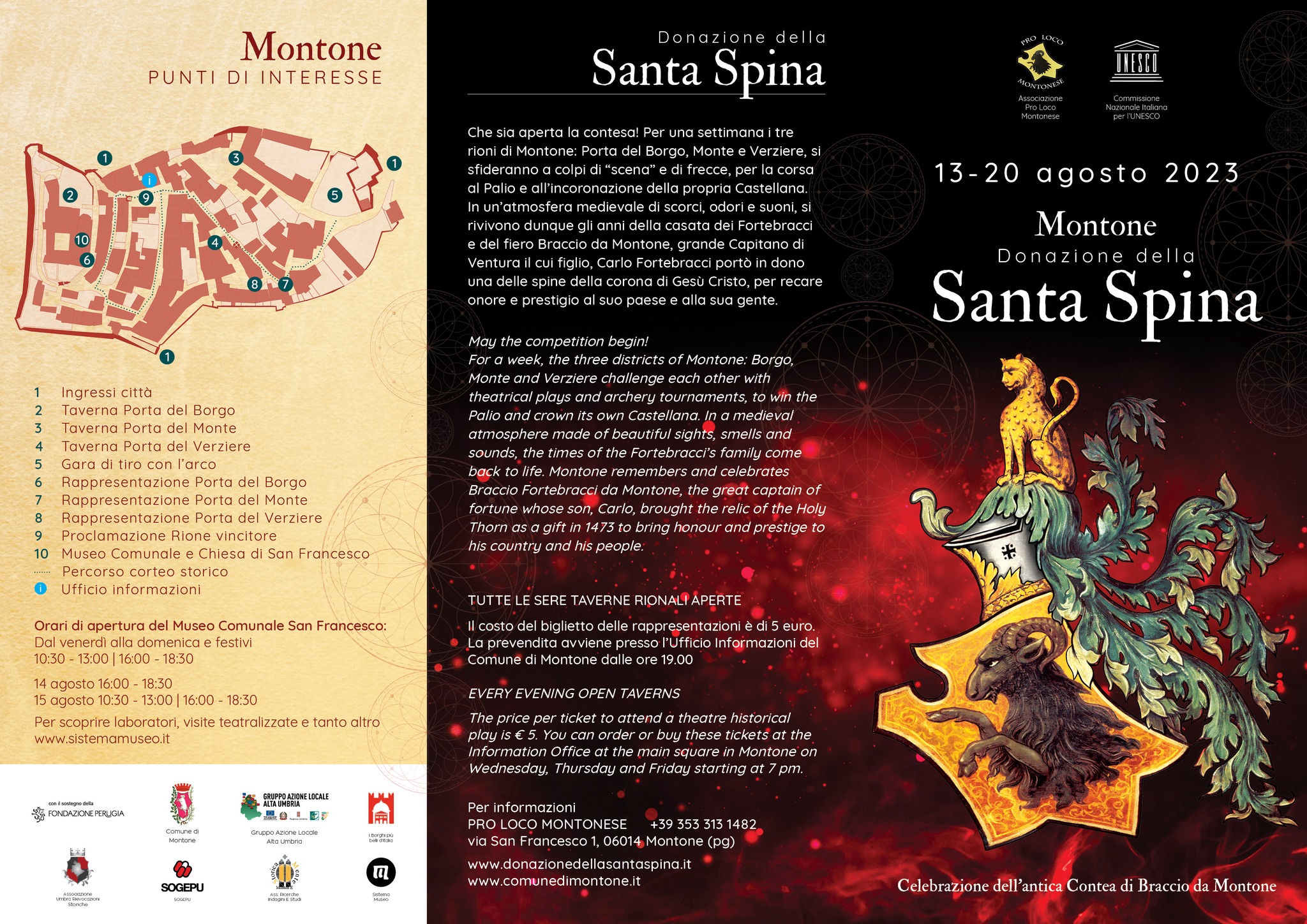 locandina Donazione della Santa Spina Montone