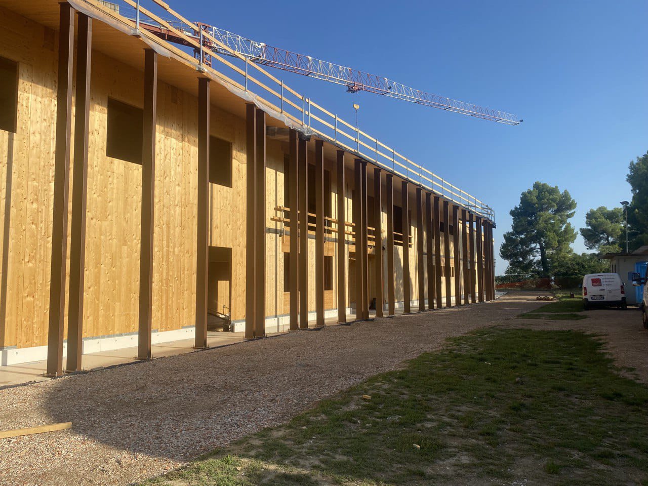 immagine lavori di realizzazione della nuova scuola di Gualdo Cattaneo