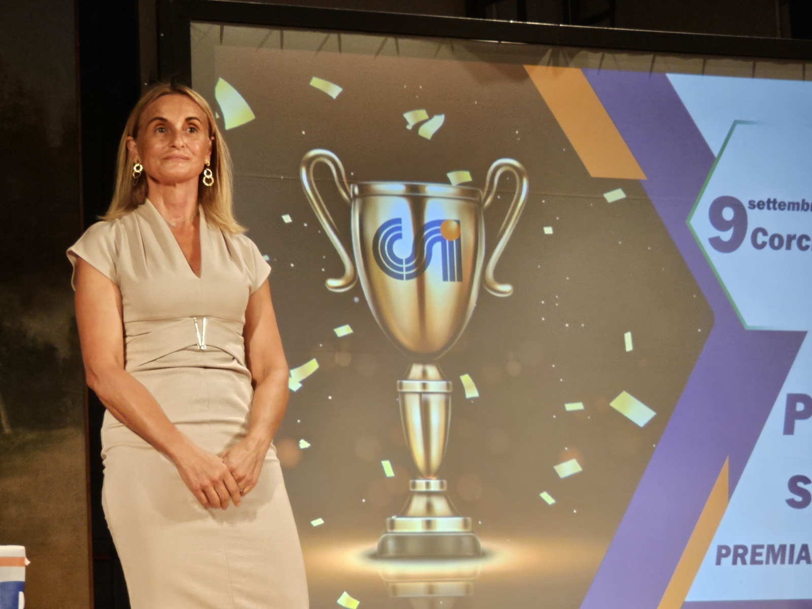 Immagine presentazione nuova stagione sportiva CSI e premiazioni, consigliera Erika Borghesi