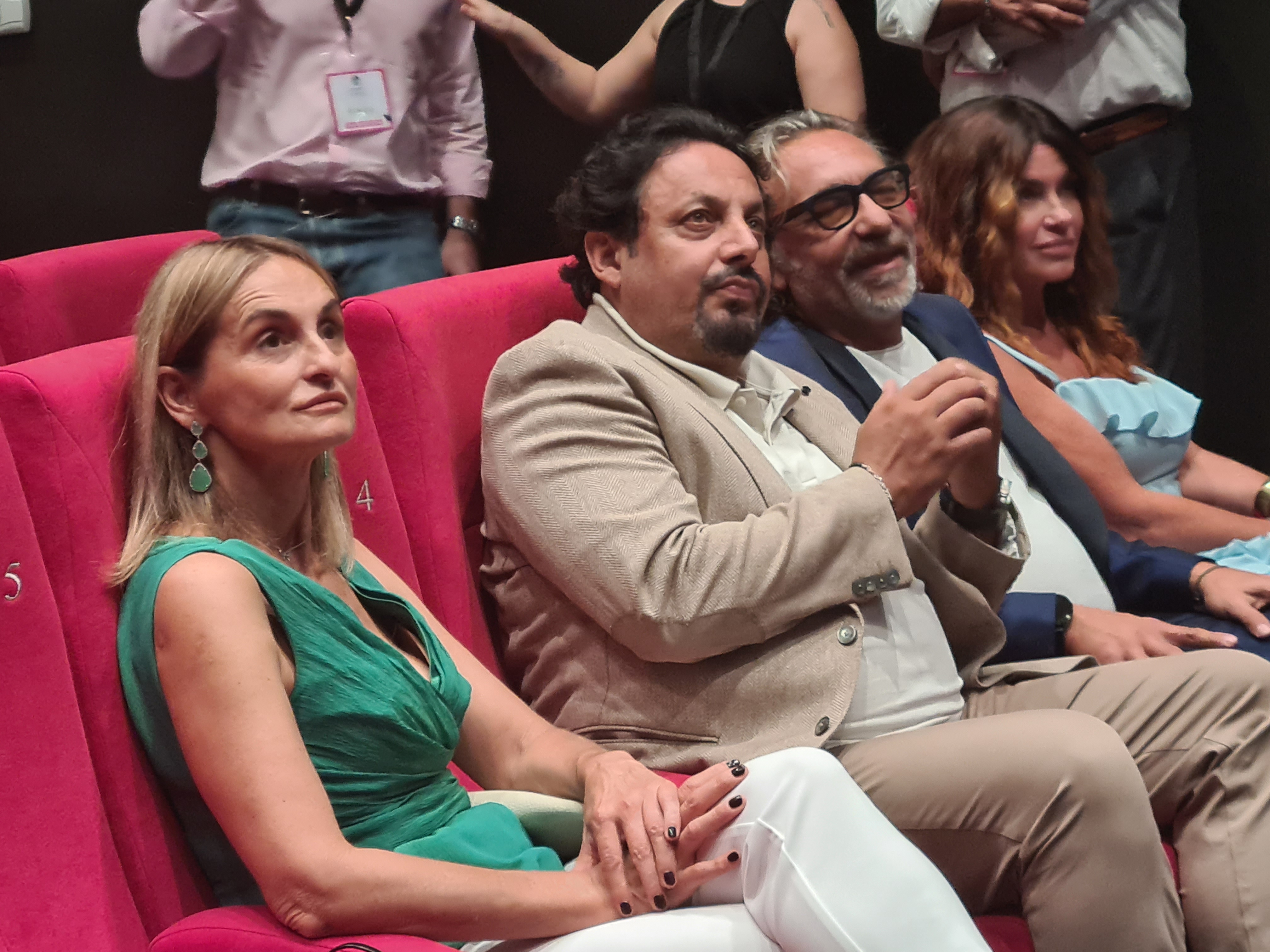 Enrico Brignano e la consigliera Borghesi