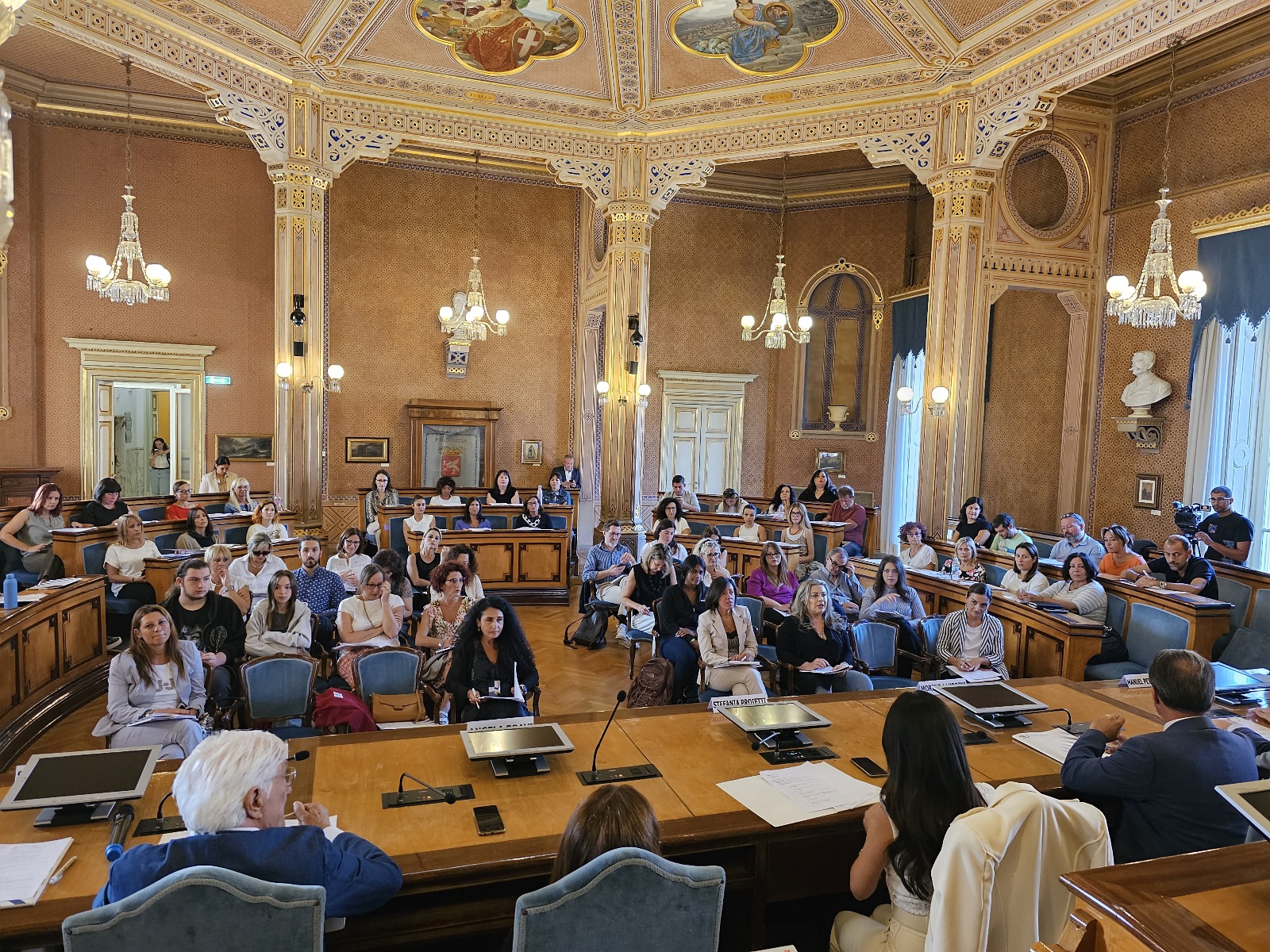 Immagine del convegno sul gioco d’azzardo e altri comportamenti a rischio tra i giovani, sala del Consiglio provinciale di Perugia