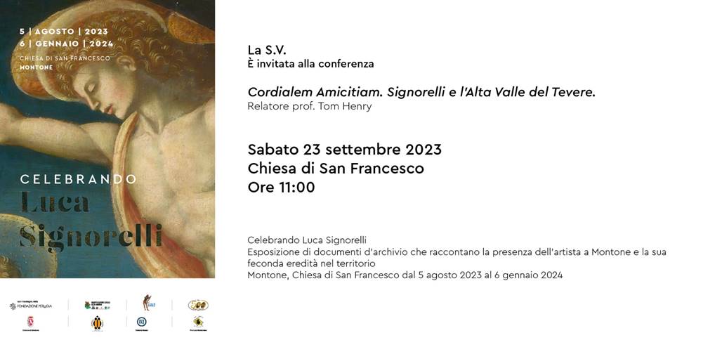Montone – “Celebrando Luca Signorelli”, sabato 23 settembre la conferenza di Tom Henry