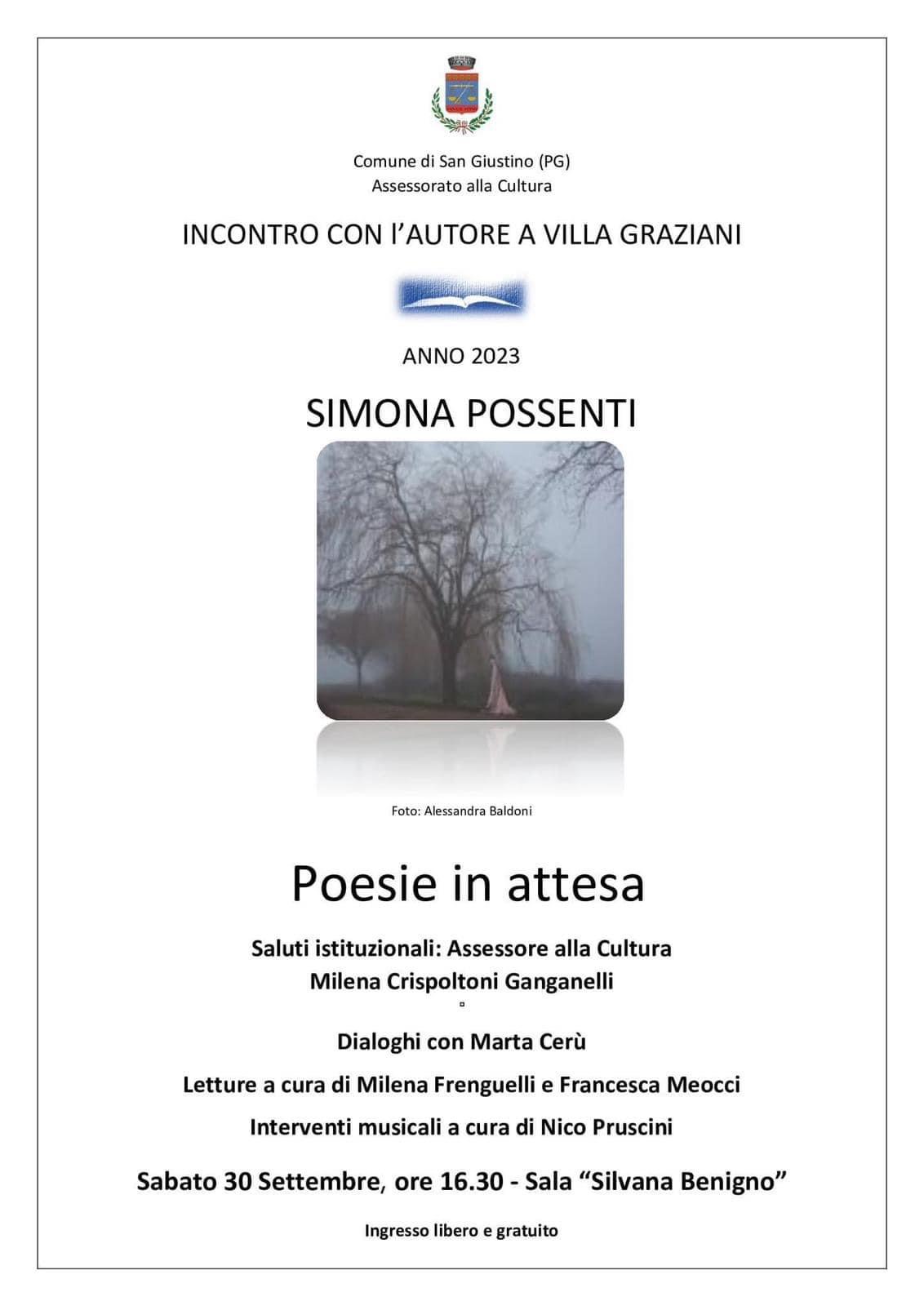 locandina iniziativa “Incontro con l’Autore” a San Giustino