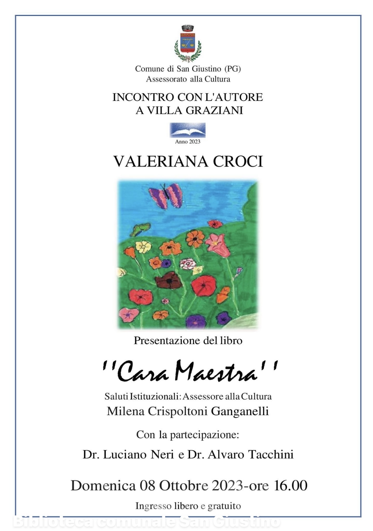 locandina  “Incontro con l’Autore” a Villa Graziani