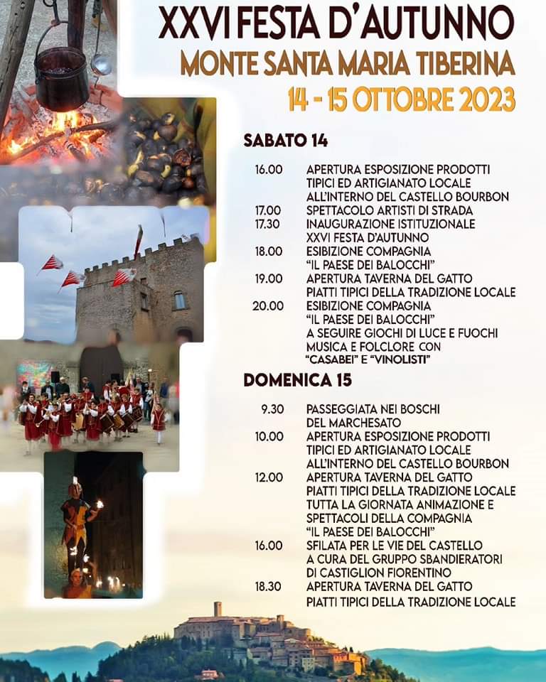 immagine locandina della 26esima edizione della “Festa d’Autunno” a Monte Santa Maria Tiberina