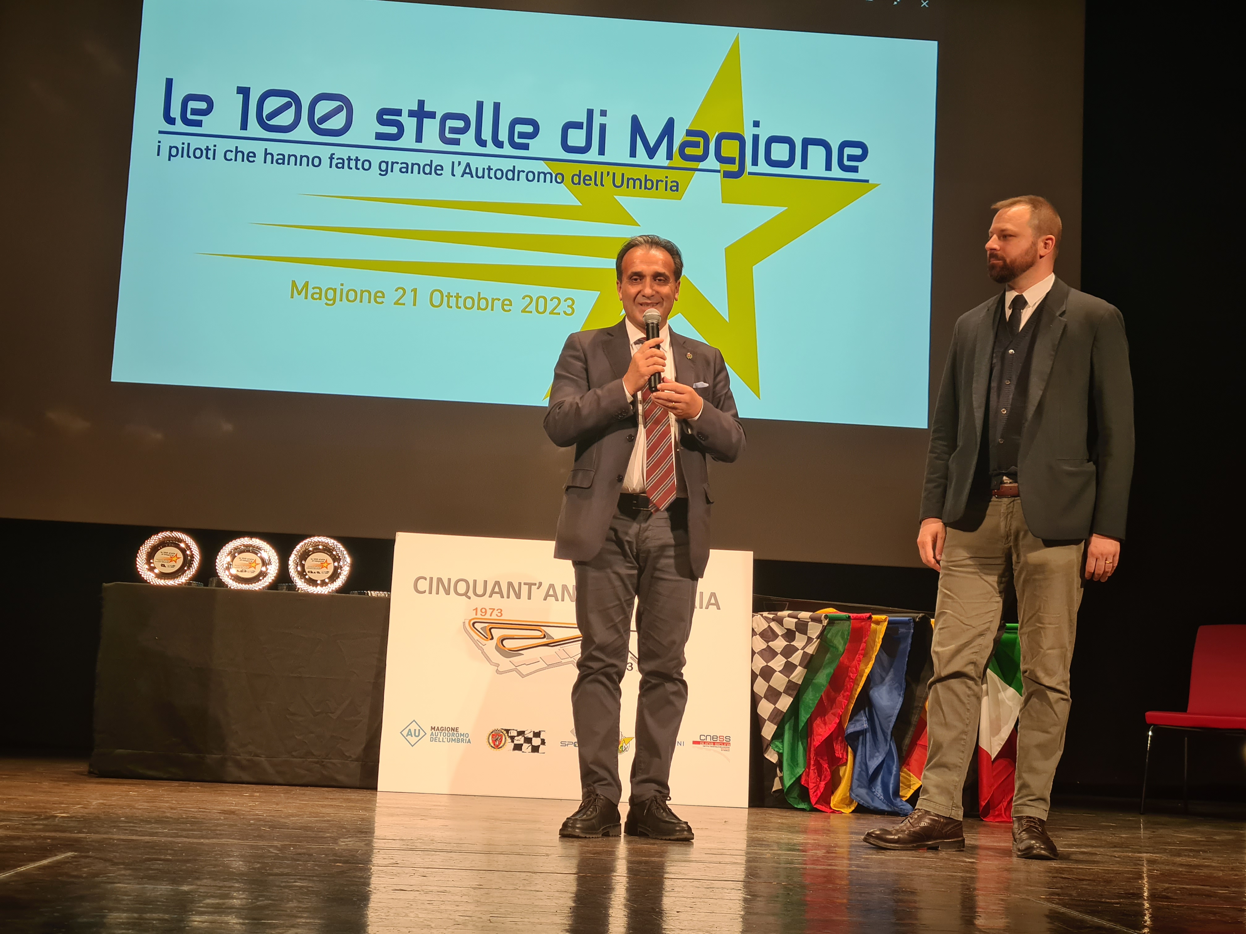 Il vicepresidente Moreno Landrini e il sindaco di Magione Giacomo Chiodini
