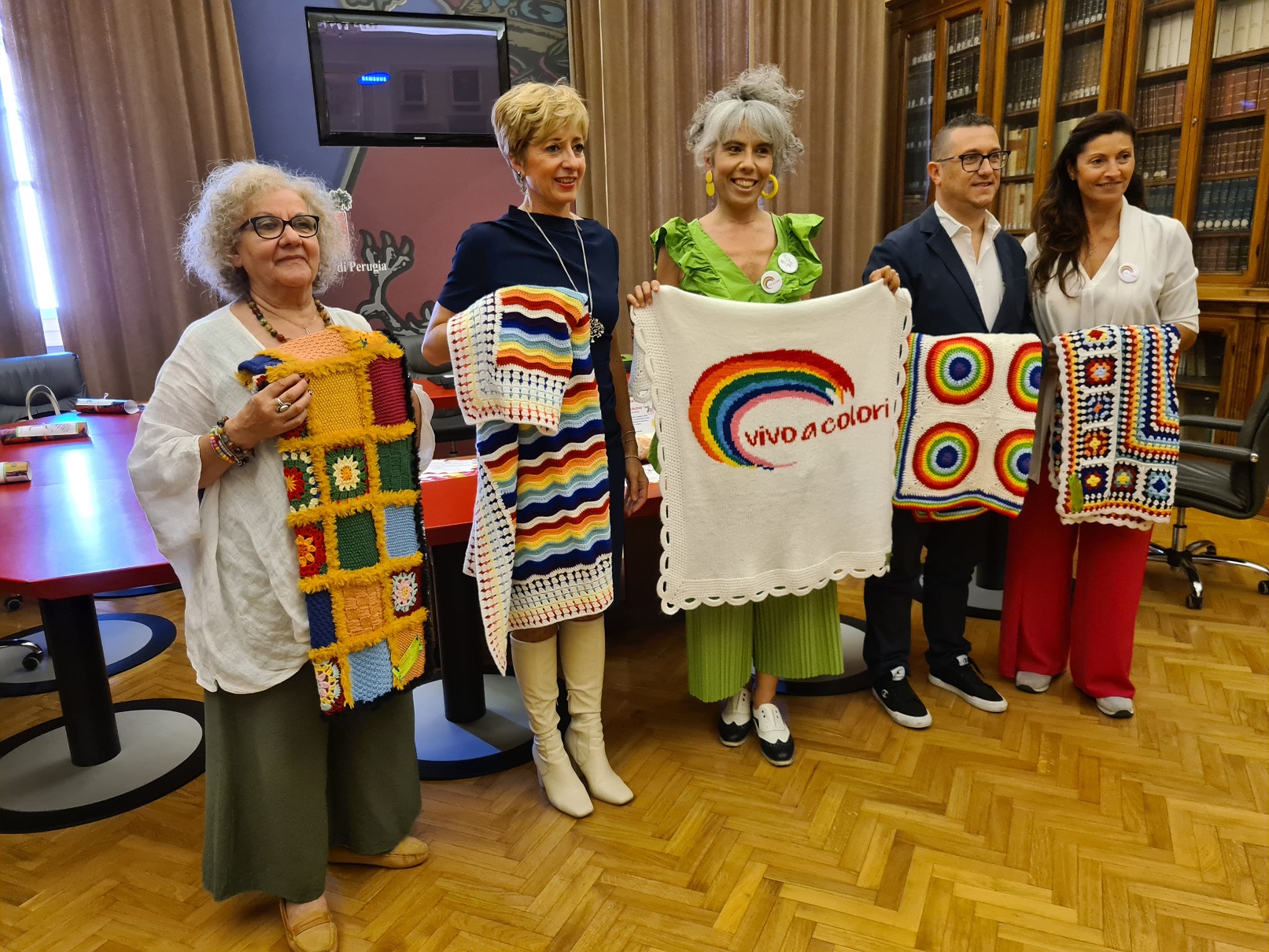 Alcune socie di Vivo a Colori con la sindaca di Marsciano Mele