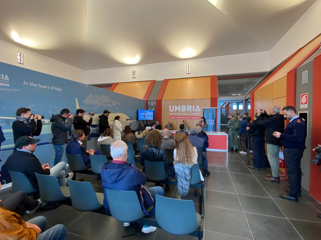 Sala dell'Aeroporto San Francesco in cui è stato presentato il corso