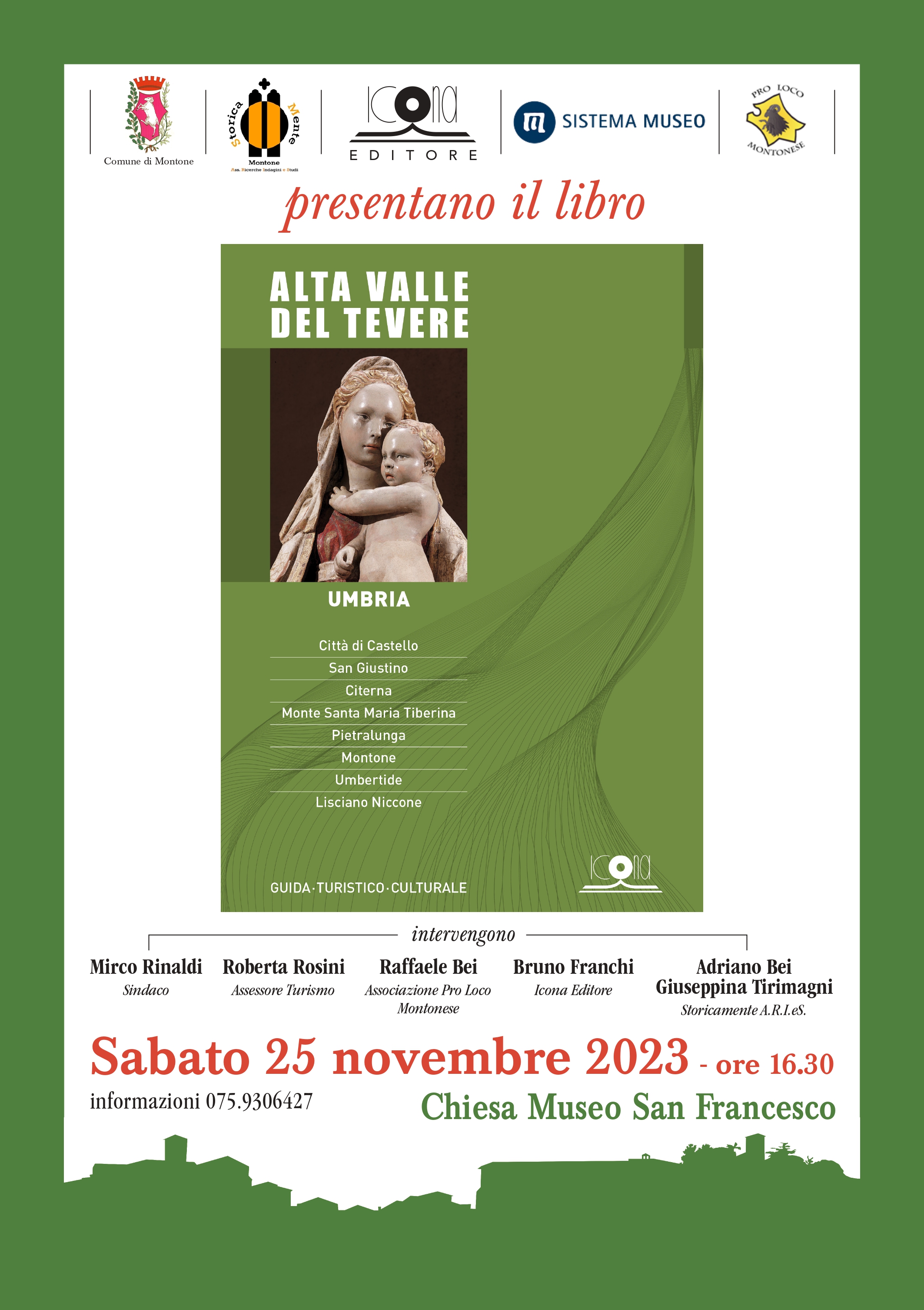 immagine della locandina di presentazione della guida turistico-culturale Alta Valle del Tevere