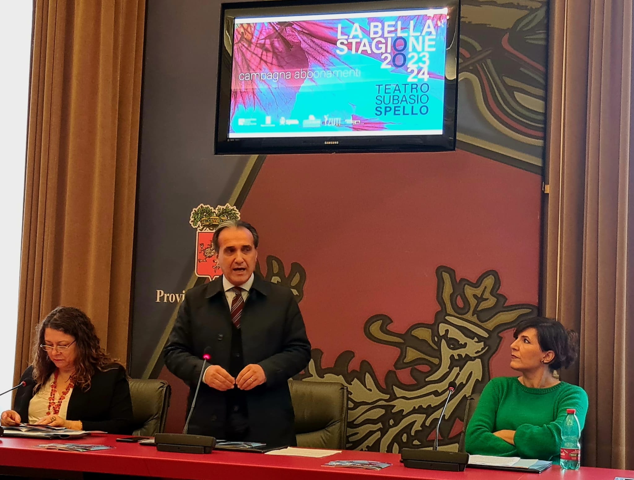 Un momento della conferenza stampa