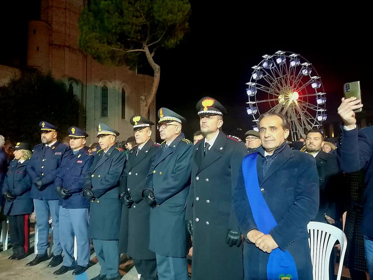 Momento della cerimonia di accensione