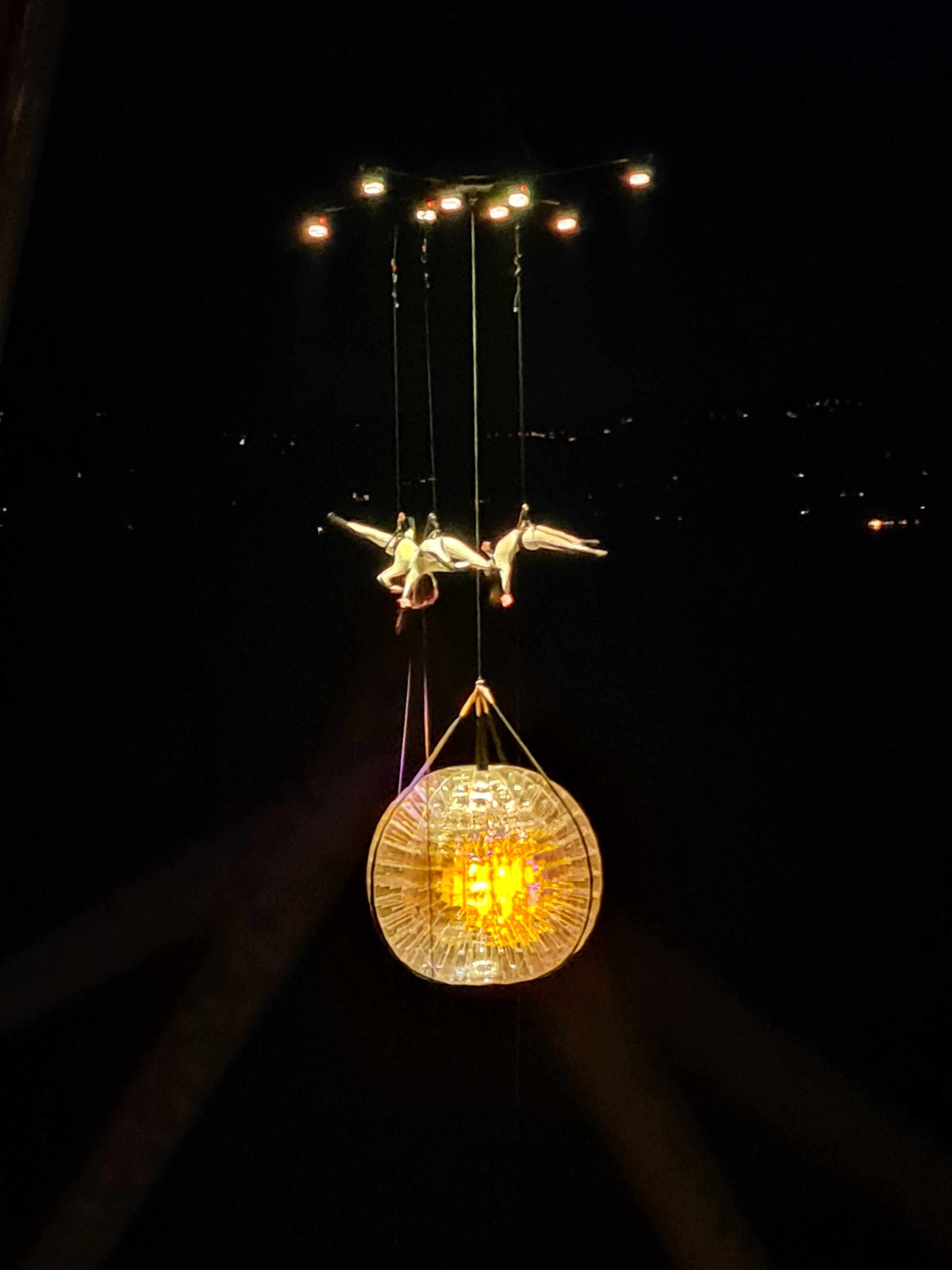 Spettacolo di danza aerea