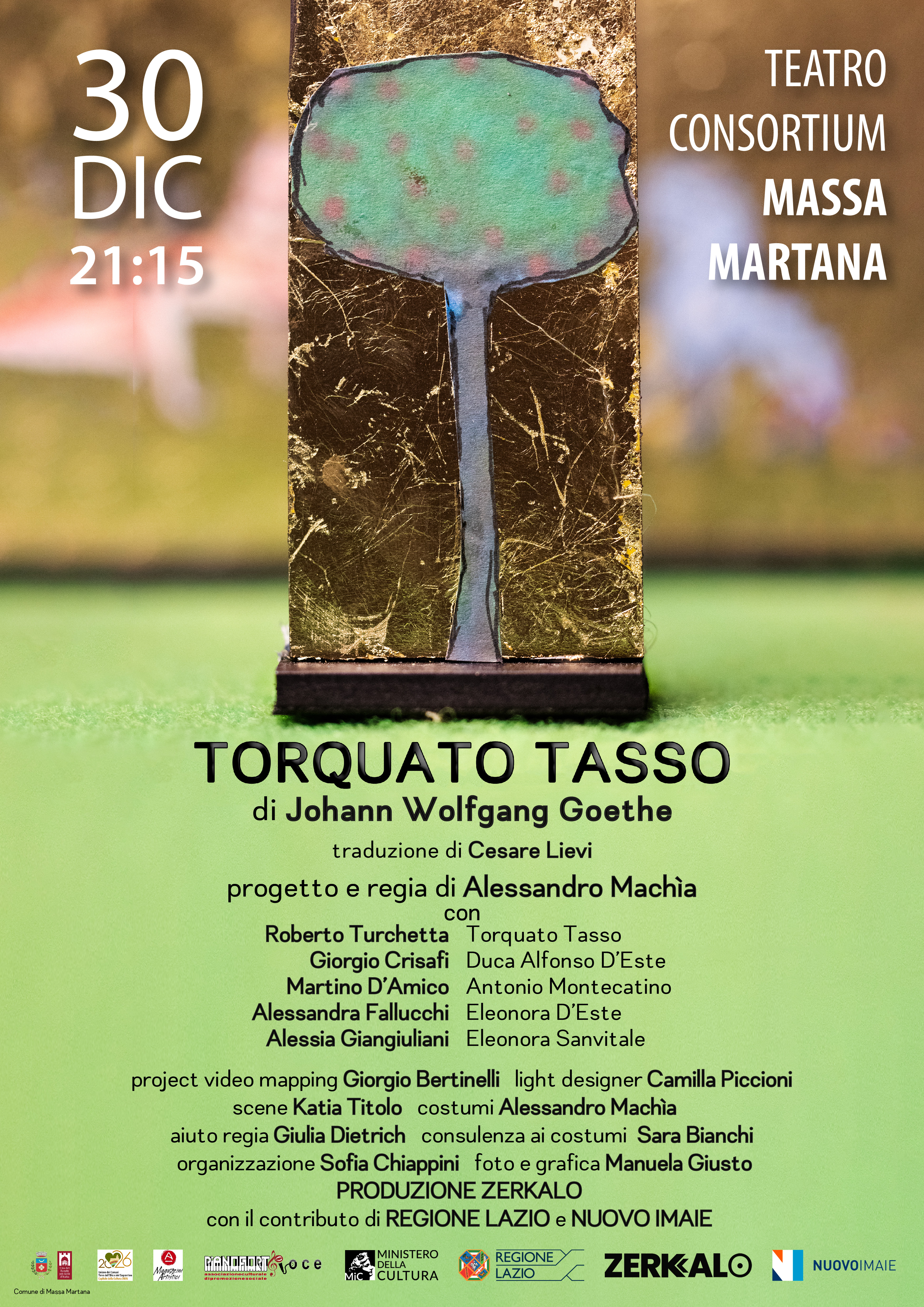 Massa Martana – Al Teatro Consortium il “Torquato Tasso” di Johann Wolfgang Goethe
