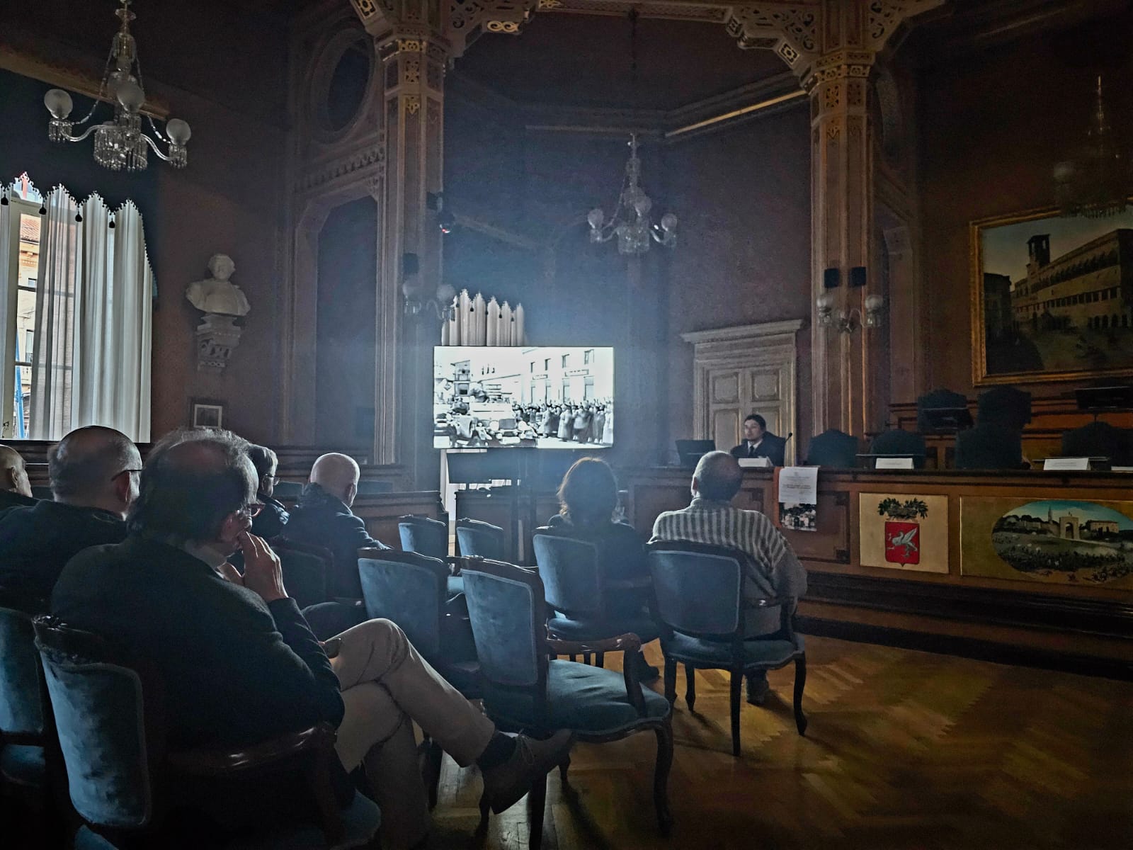 immagine della proiezione del docufilm  “L’ultimo degli U-Boot e l’Angelo di Istanbul”