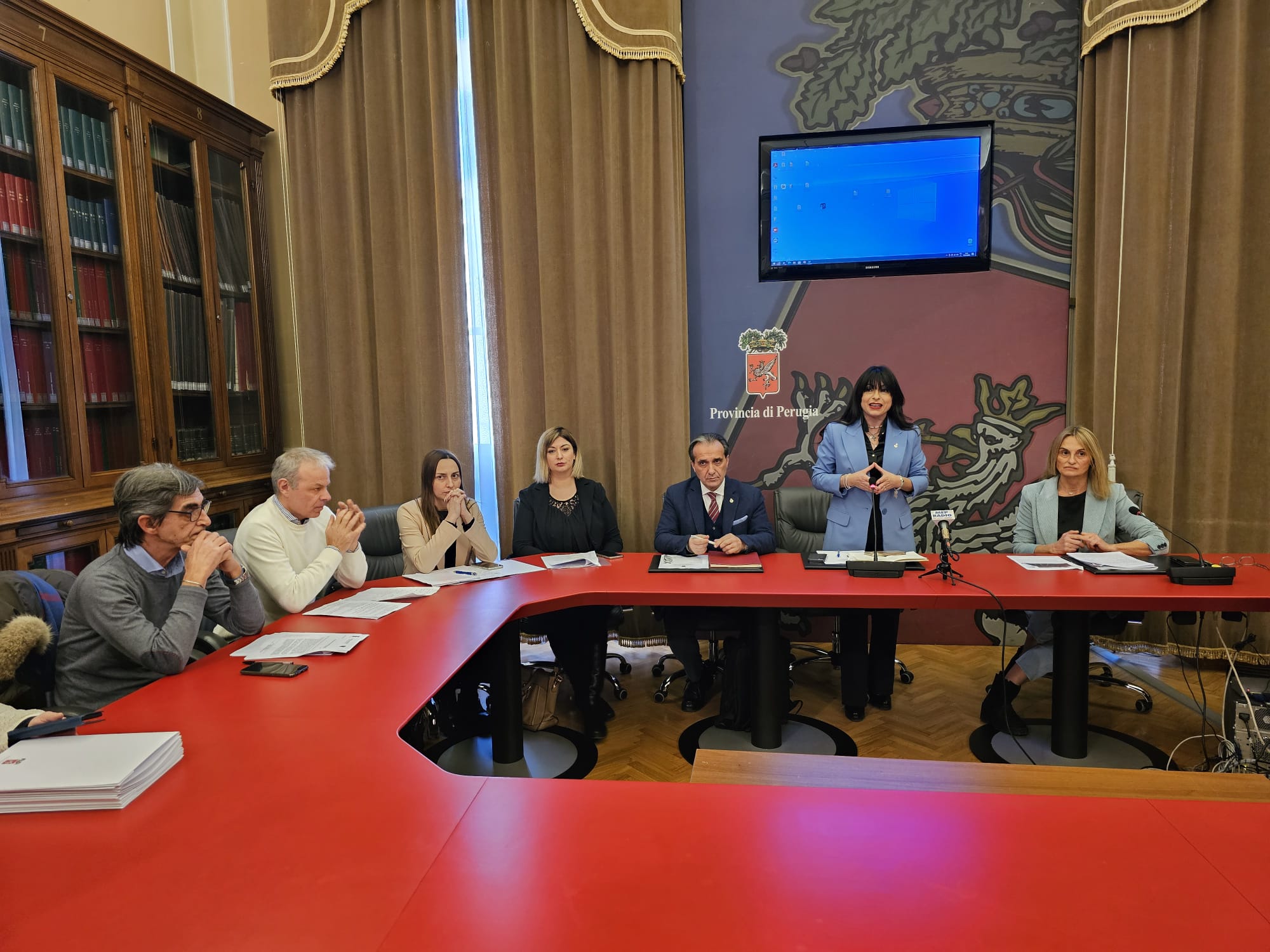 immagine  conferenza stampa di fine anno della Provincia di Perugia
