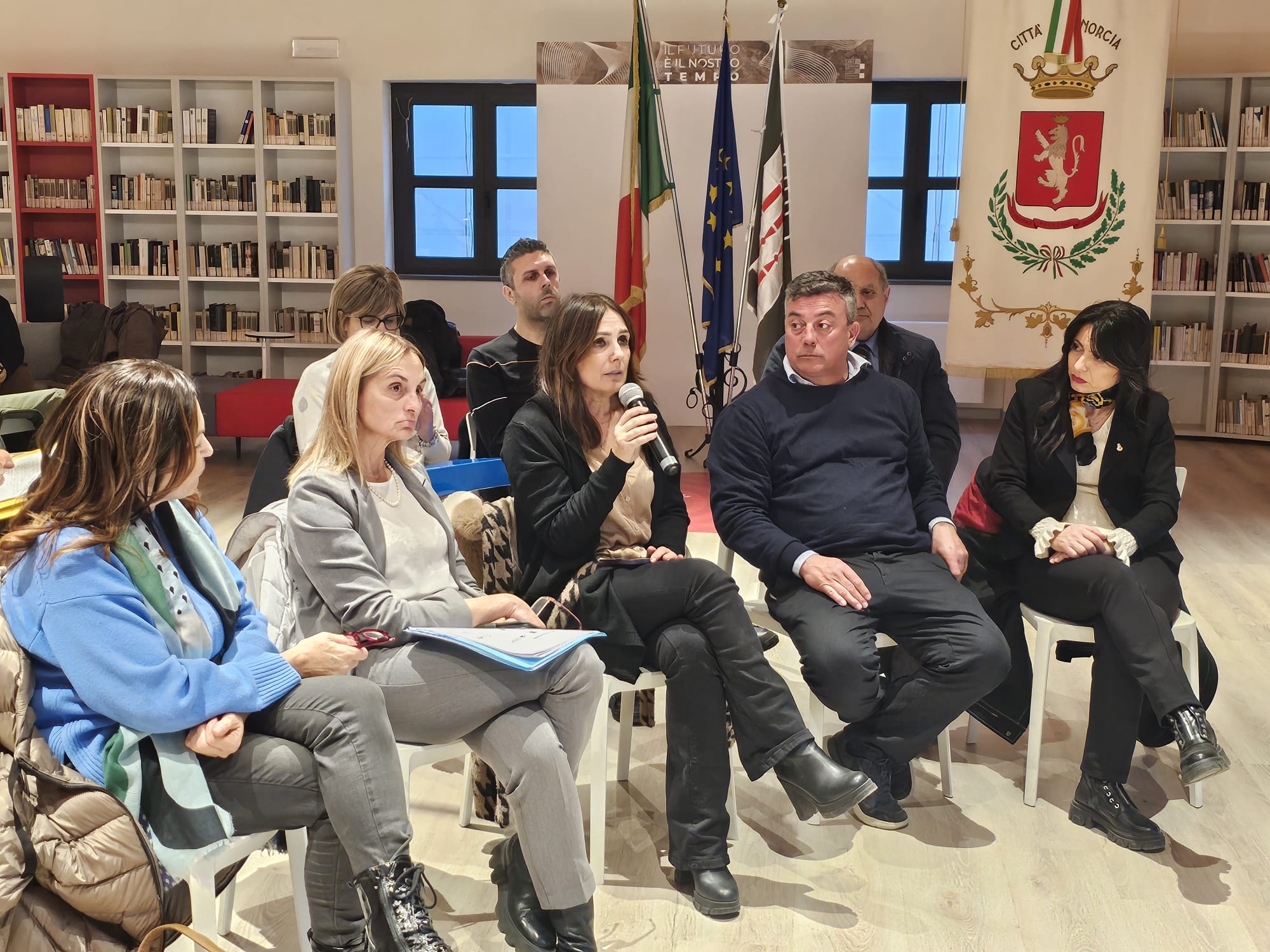 immagine dell'incontro per il nuovo Polo scolastico di Norcia