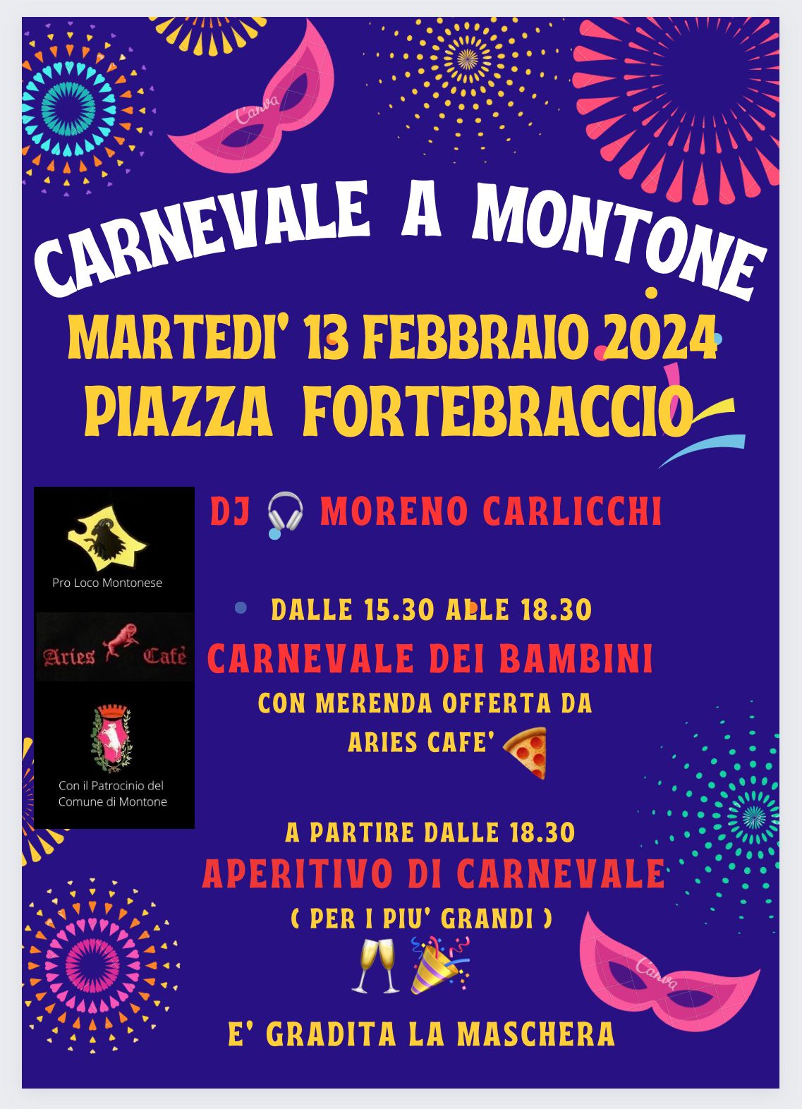 Carnevale a Montone – Musica e maschere in piazza Fortebraccio