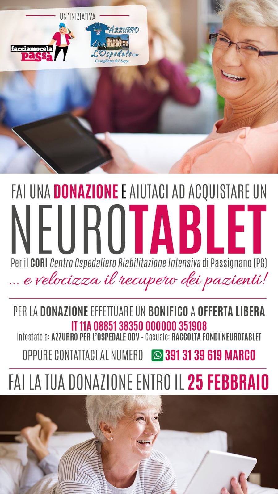 Partita la raccolta fondi per l’acquisto di un “neurotablet” per il Cori di Passignano