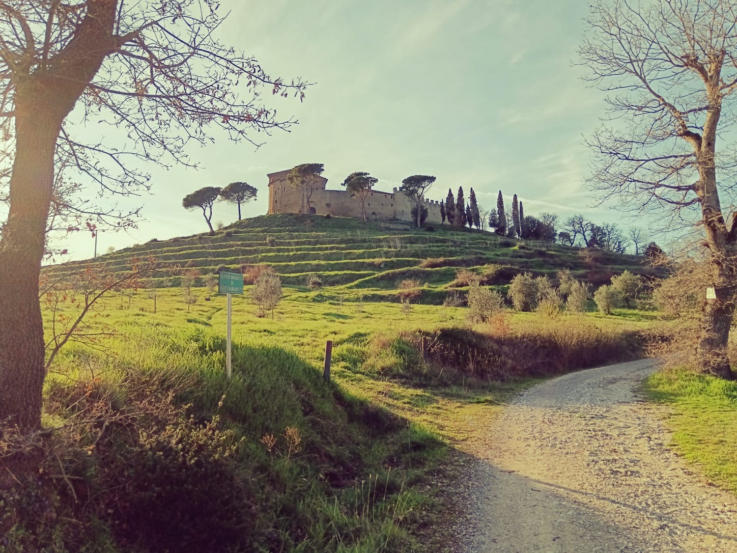 L'altura dove sorge il fortilizio di Montegualandro