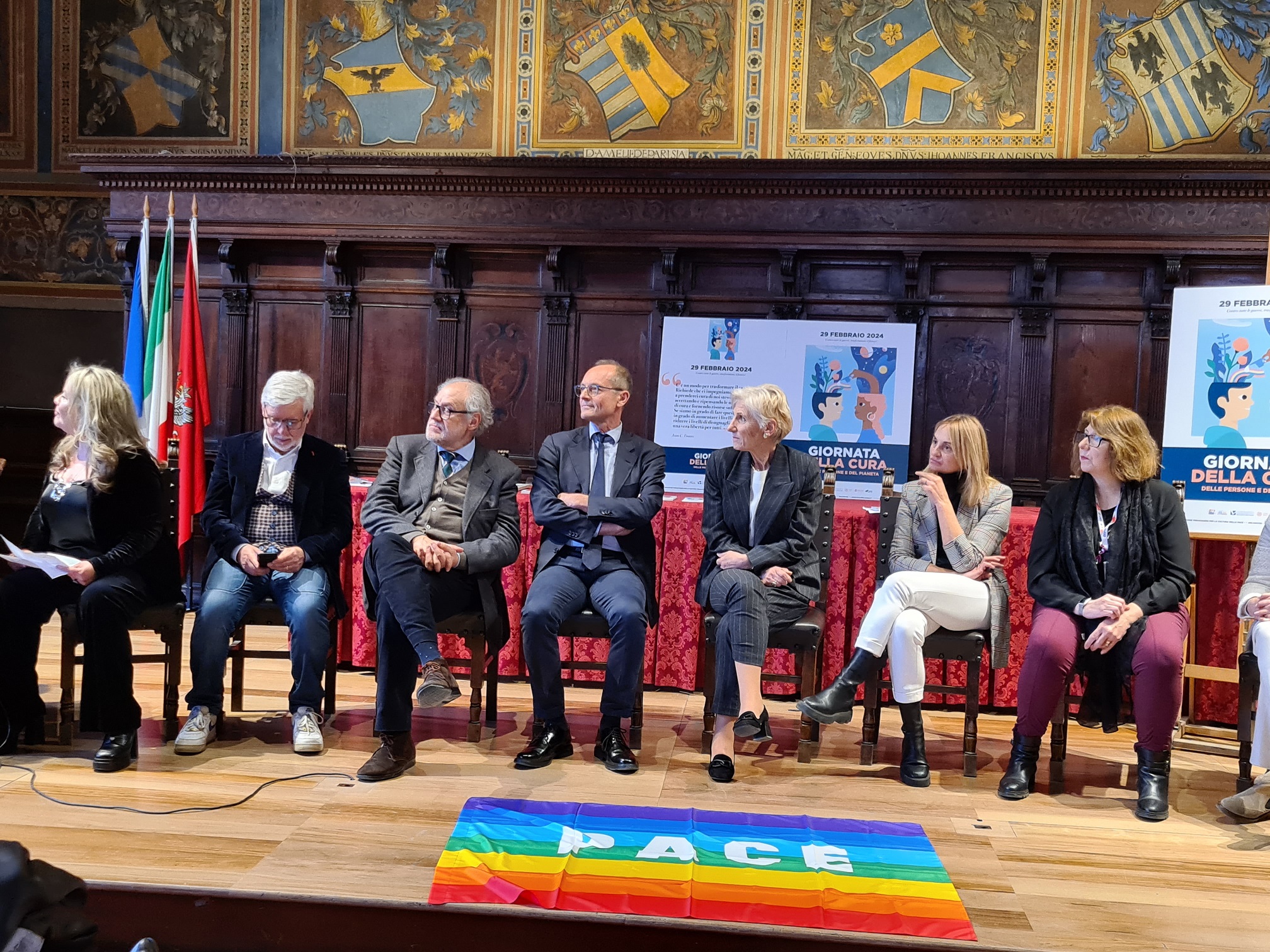 L'incontro con le istituzioni alla Sala dei Notari