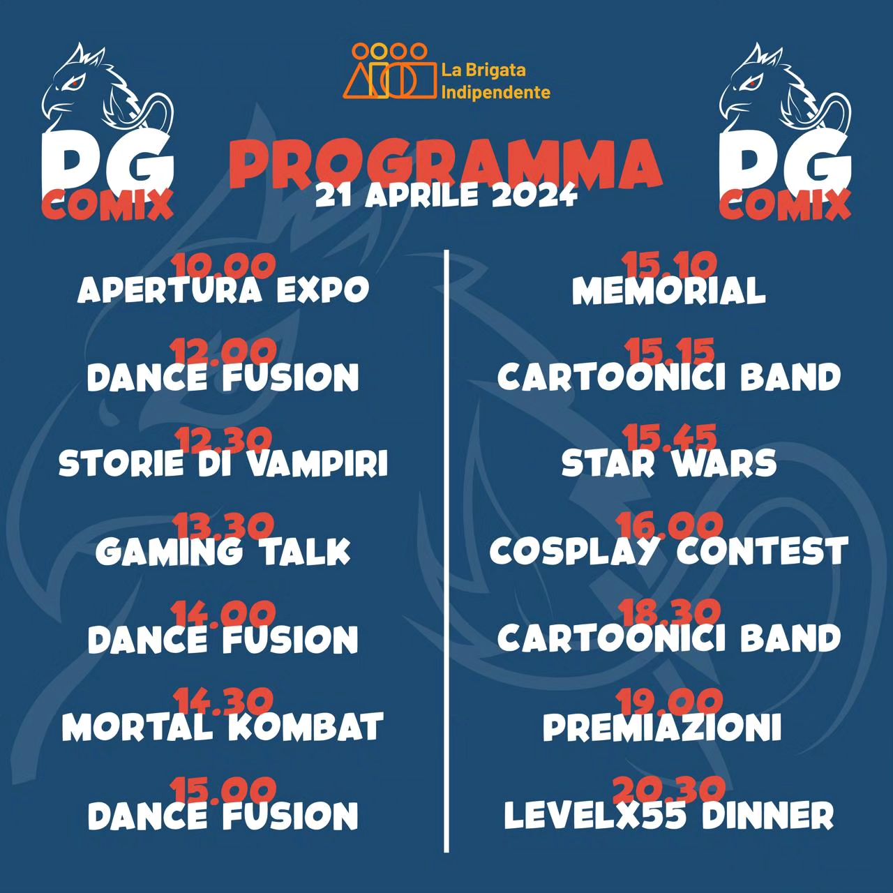 immagine programma del PG COMIX 2024