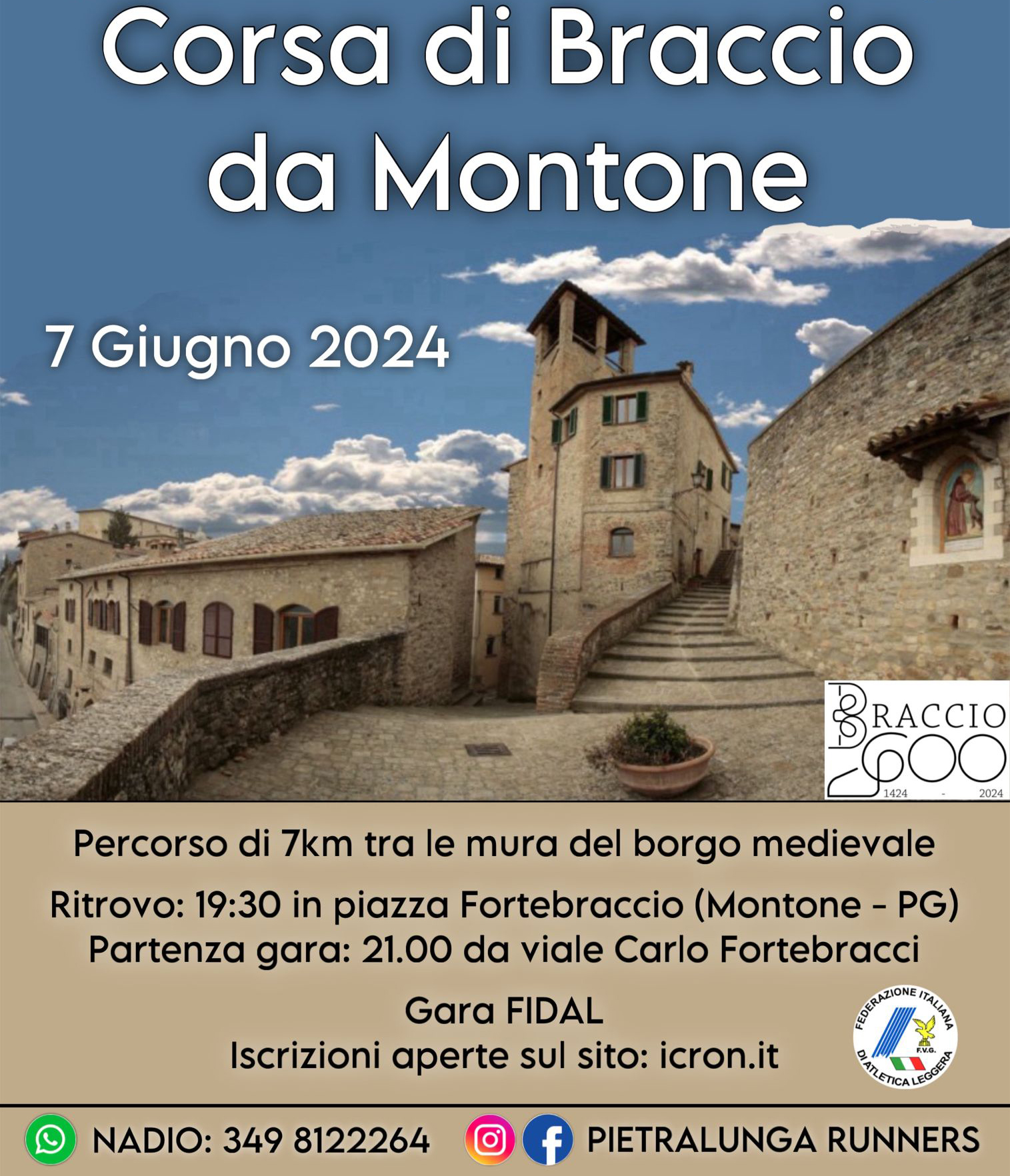 immagine della locandina ottava edizione Corsa di Braccio