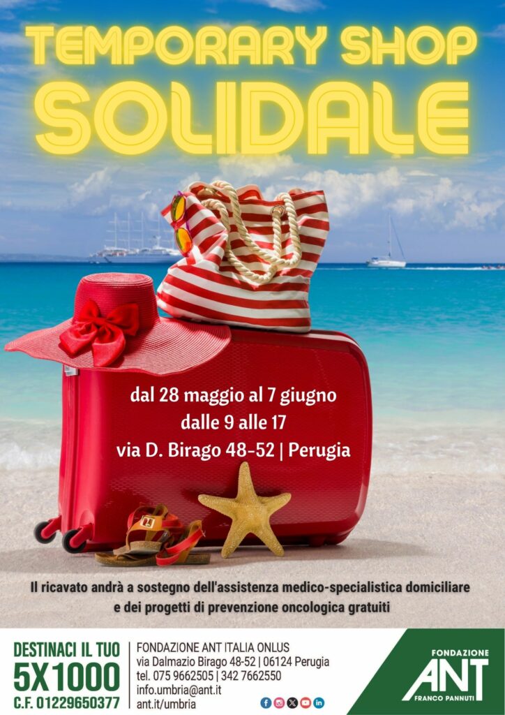 Solidarietà – Ant allestisce un temporary shop solidale per l’estate