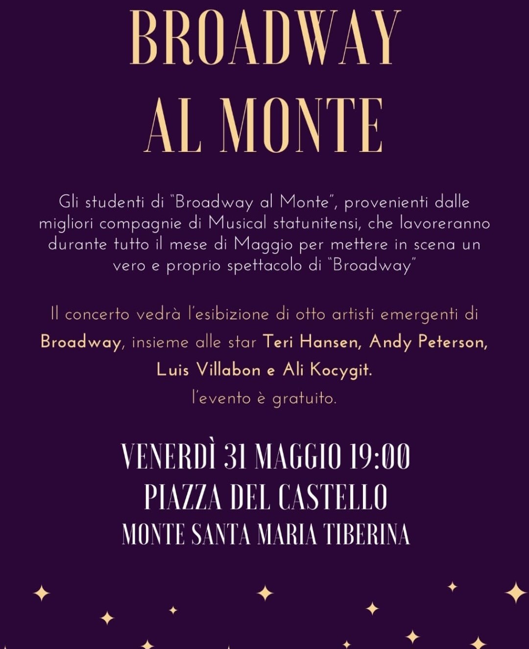 immagine locandina “Broadway al Monte”